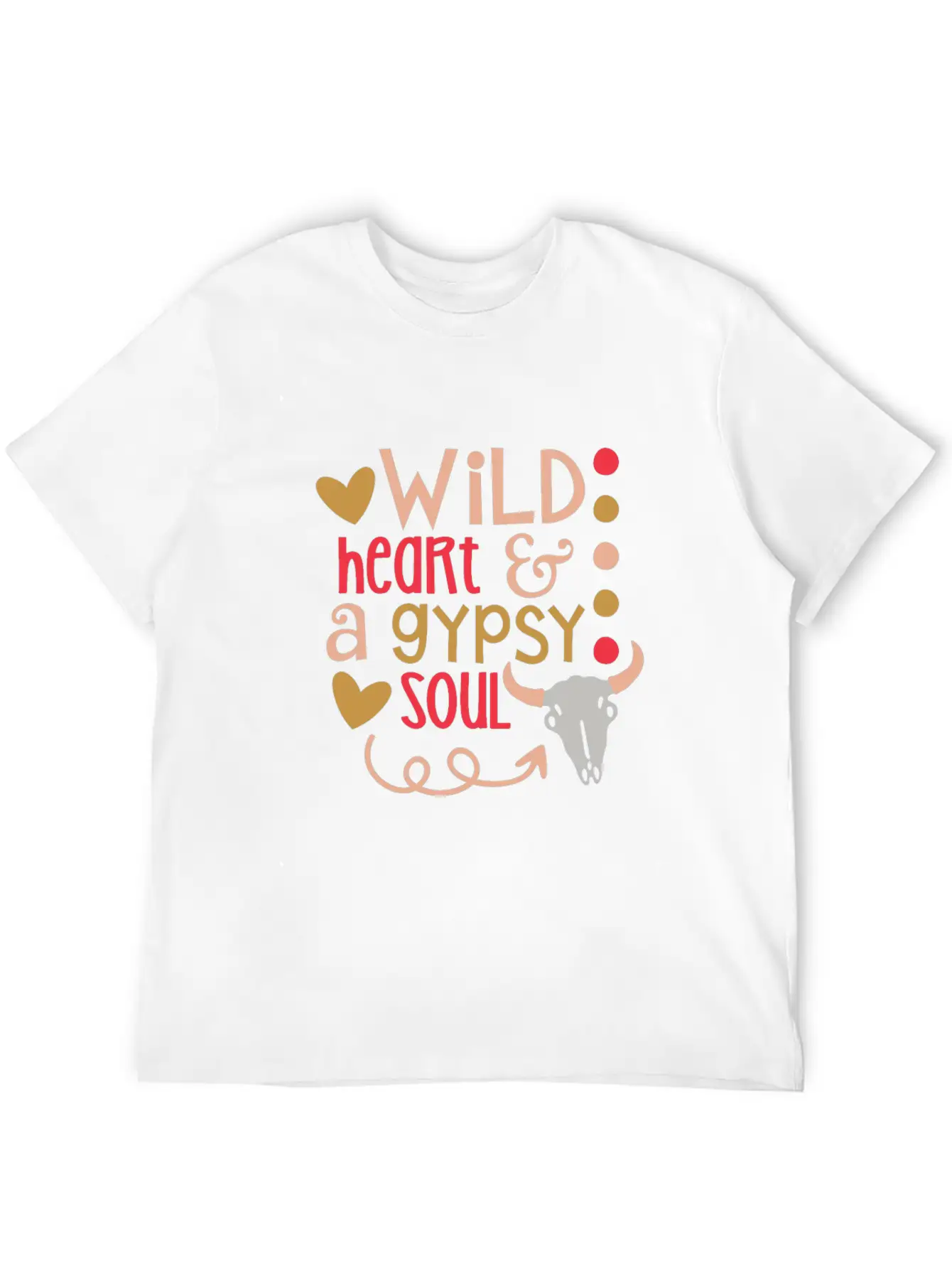 Gypsy Soul Shirt Wild Heart Gypsy Soul Distressed Unisex Short Sleeve Soft Cotton T-Shirt – Casual Everyday Wear