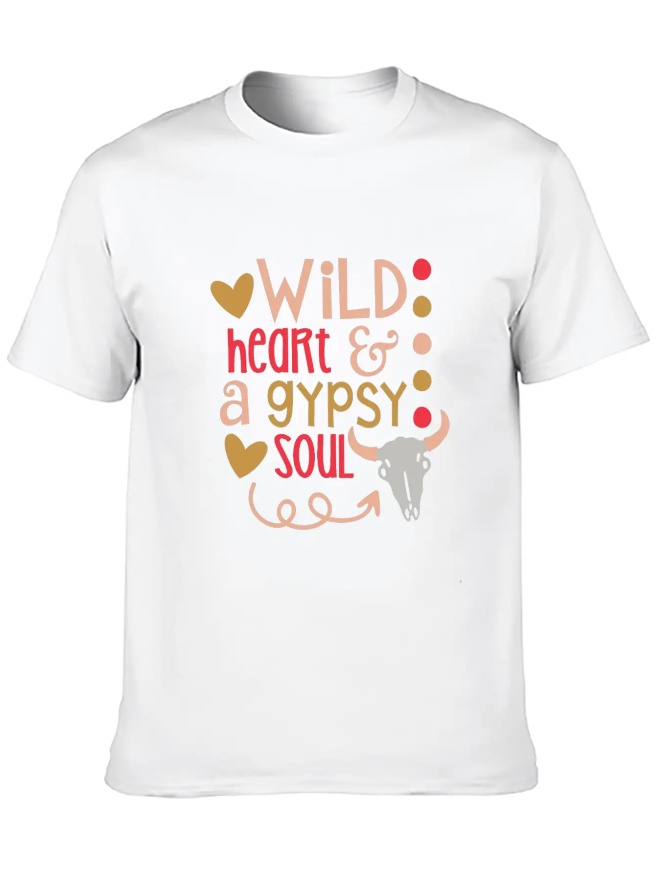 Gypsy Soul Shirt Wild Heart Gypsy Soul Distressed Unisex Short Sleeve Soft Cotton T-Shirt – Casual Everyday Wear