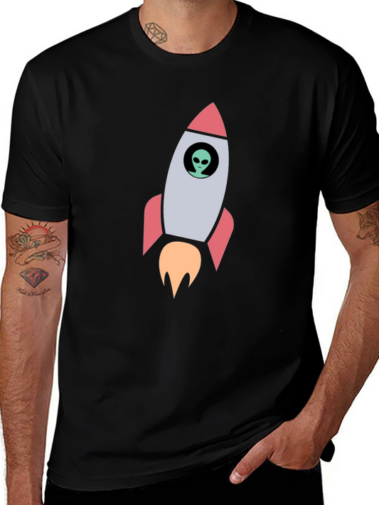Alien Rocket T-Shirt - Space Exploration Tee