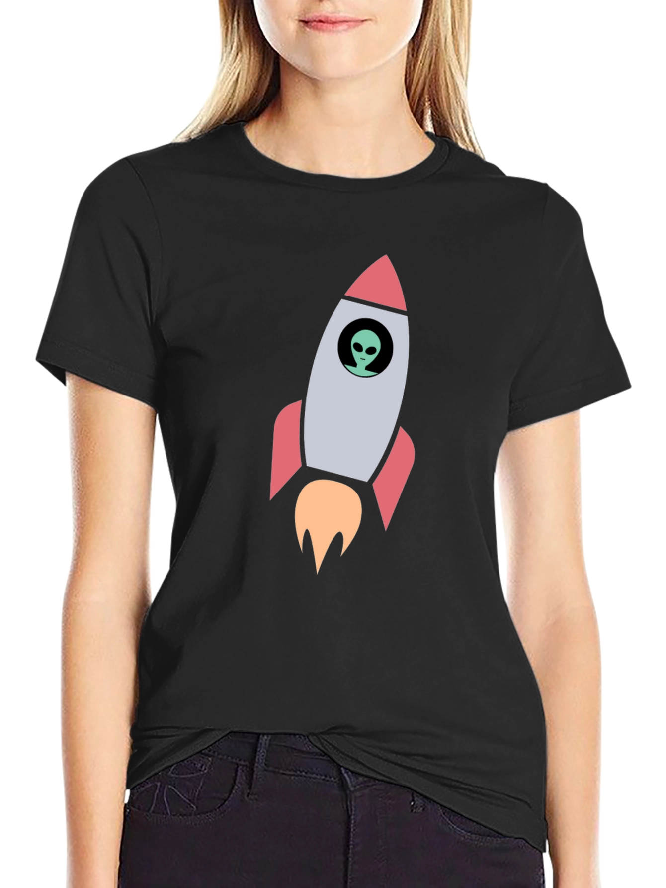 Alien Rocket T-Shirt - Space Exploration Tee