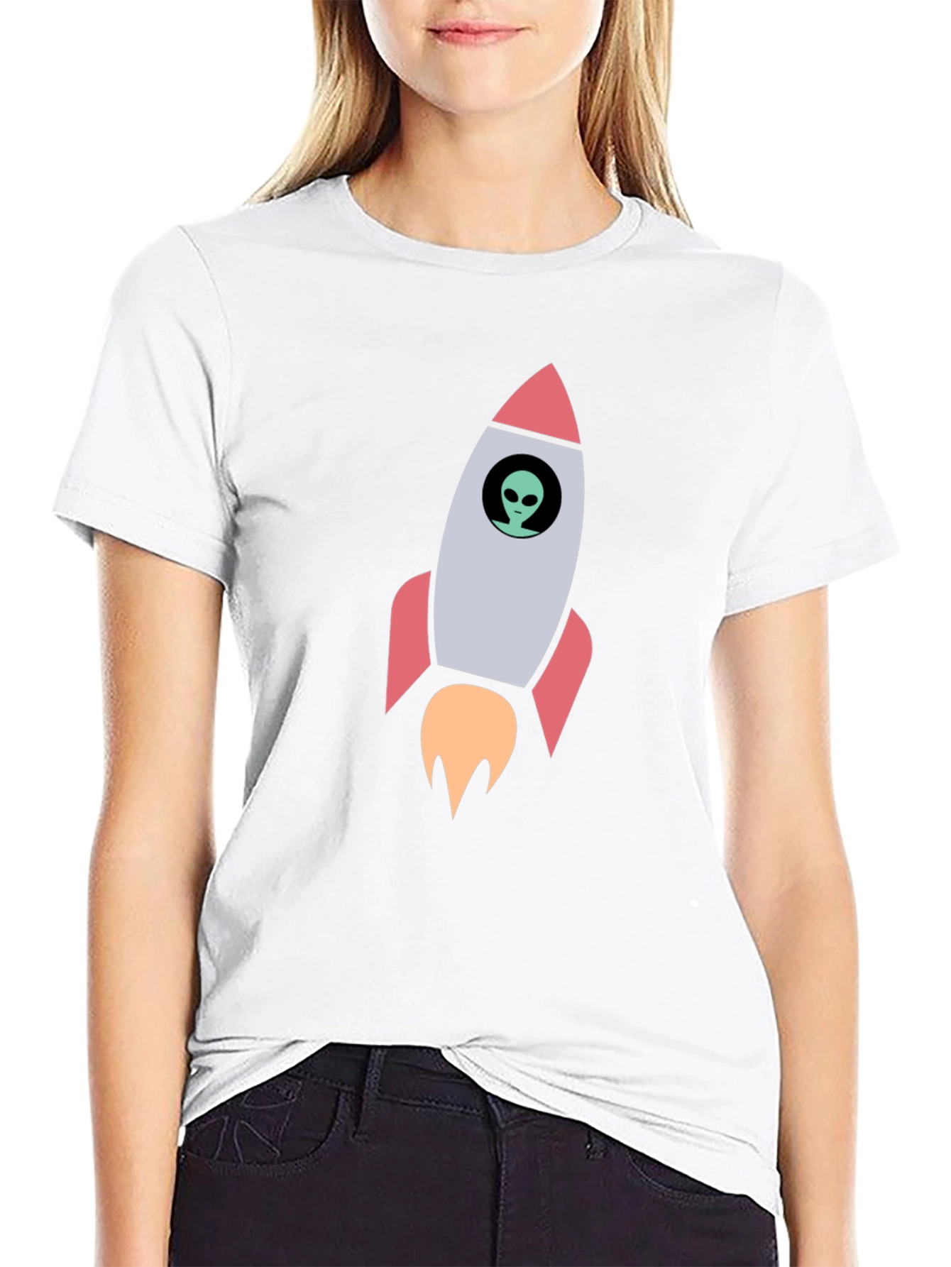 Alien Rocket T-Shirt - Space Exploration Tee