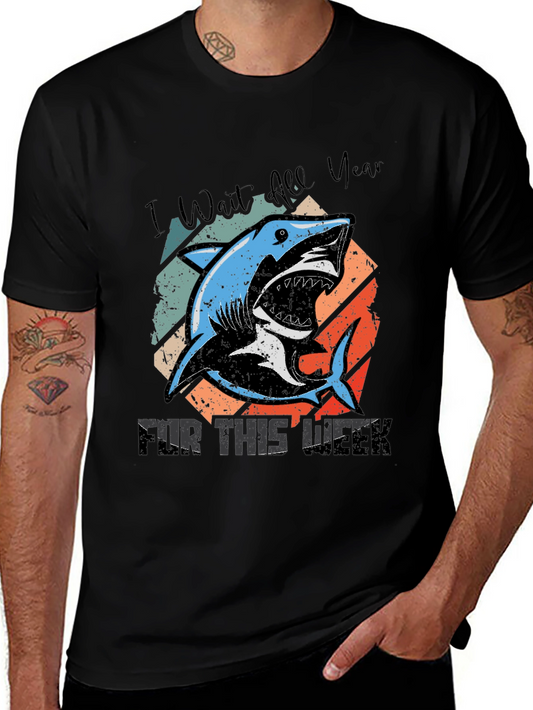 Shark Week Tee - I Wait All Year T-Shirt