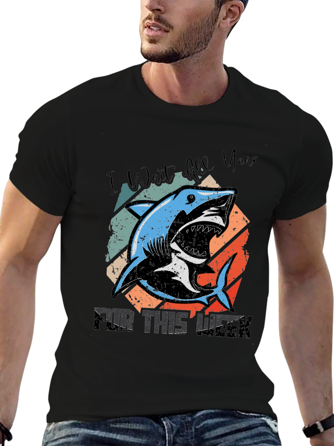 Shark Week Tee - I Wait All Year T-Shirt