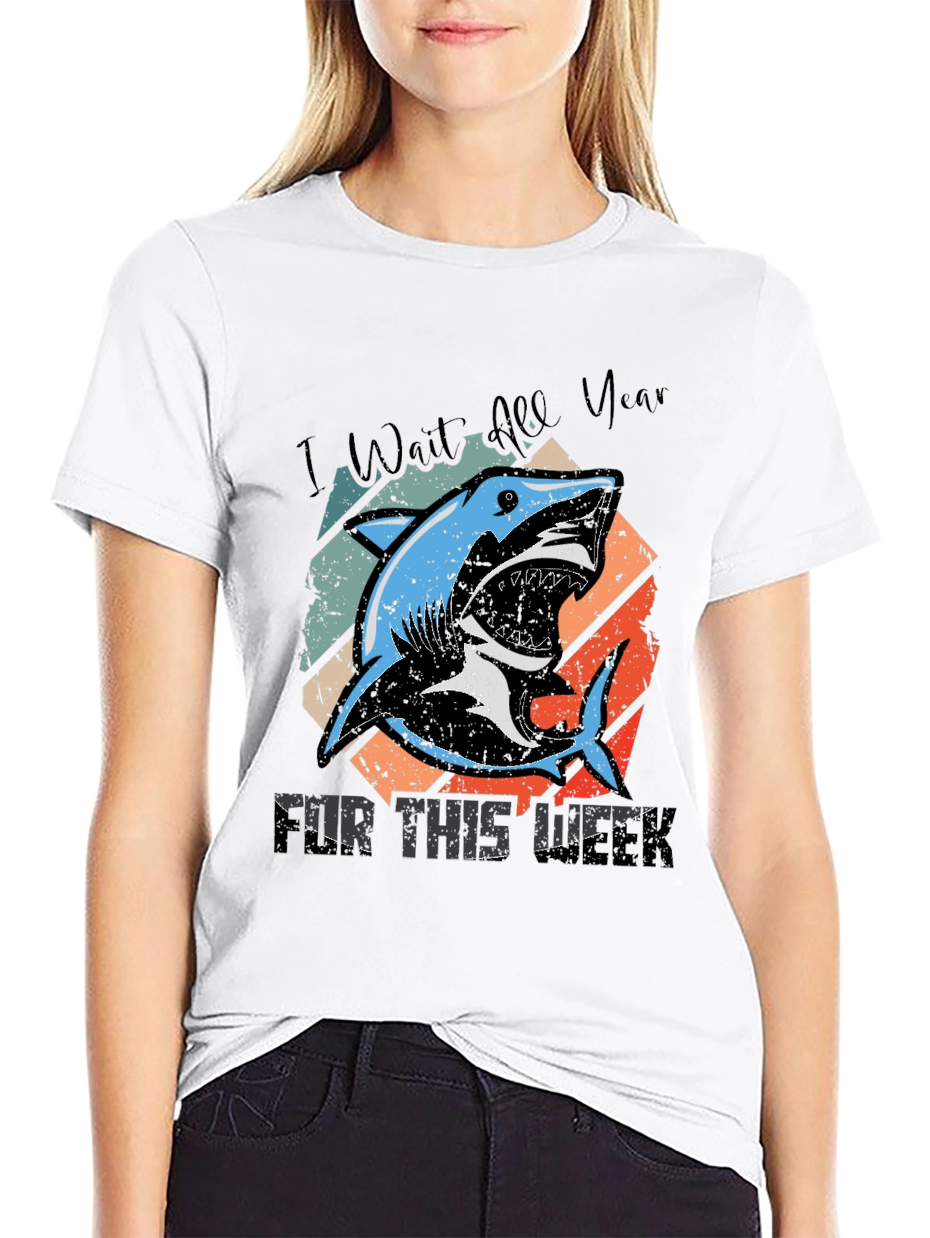 Shark Week Tee - I Wait All Year T-Shirt