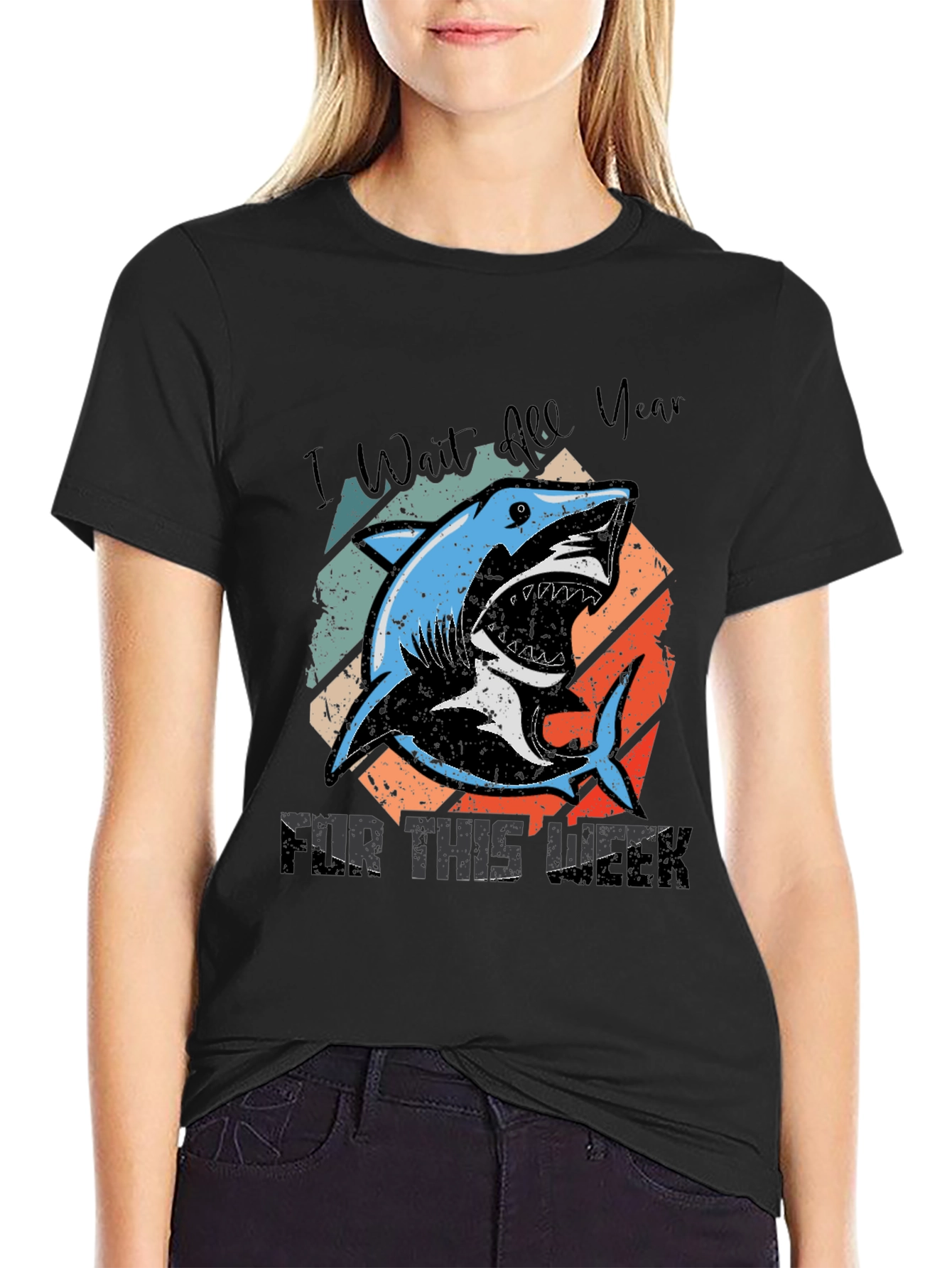 Shark Week Tee - I Wait All Year T-Shirt