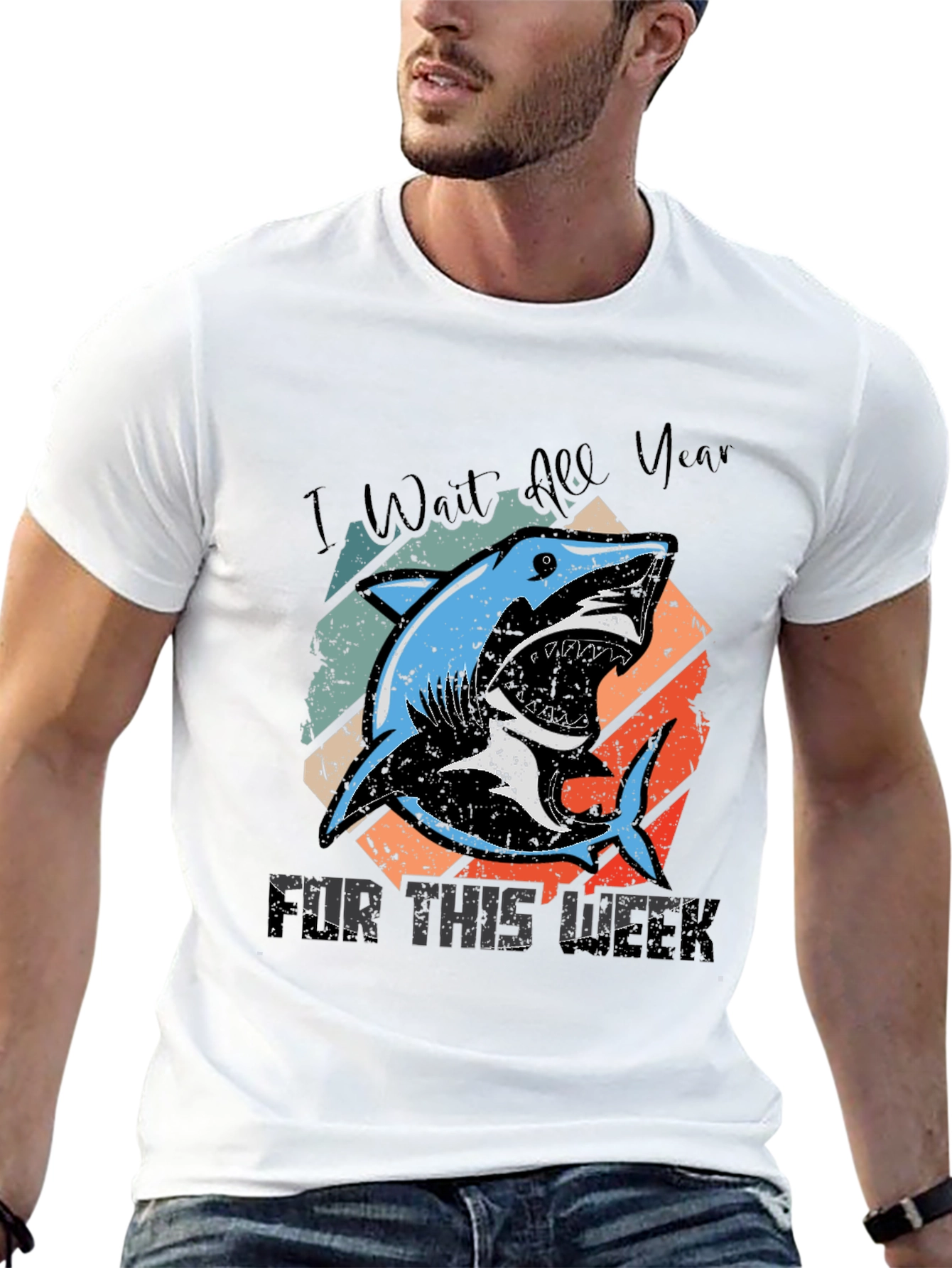 Shark Week Tee - I Wait All Year T-Shirt