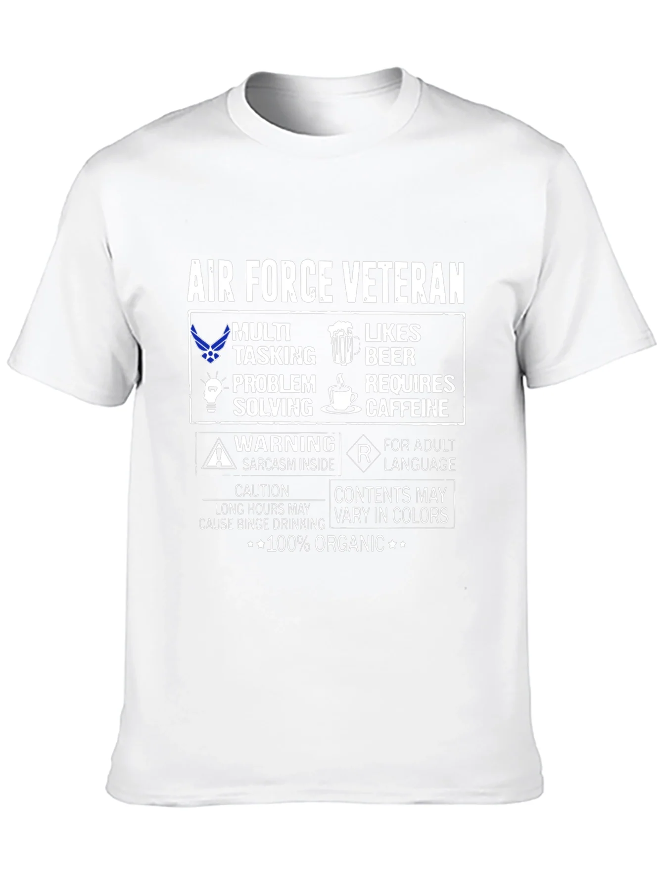 Air Force Veteran 100% Organic T-Shirt