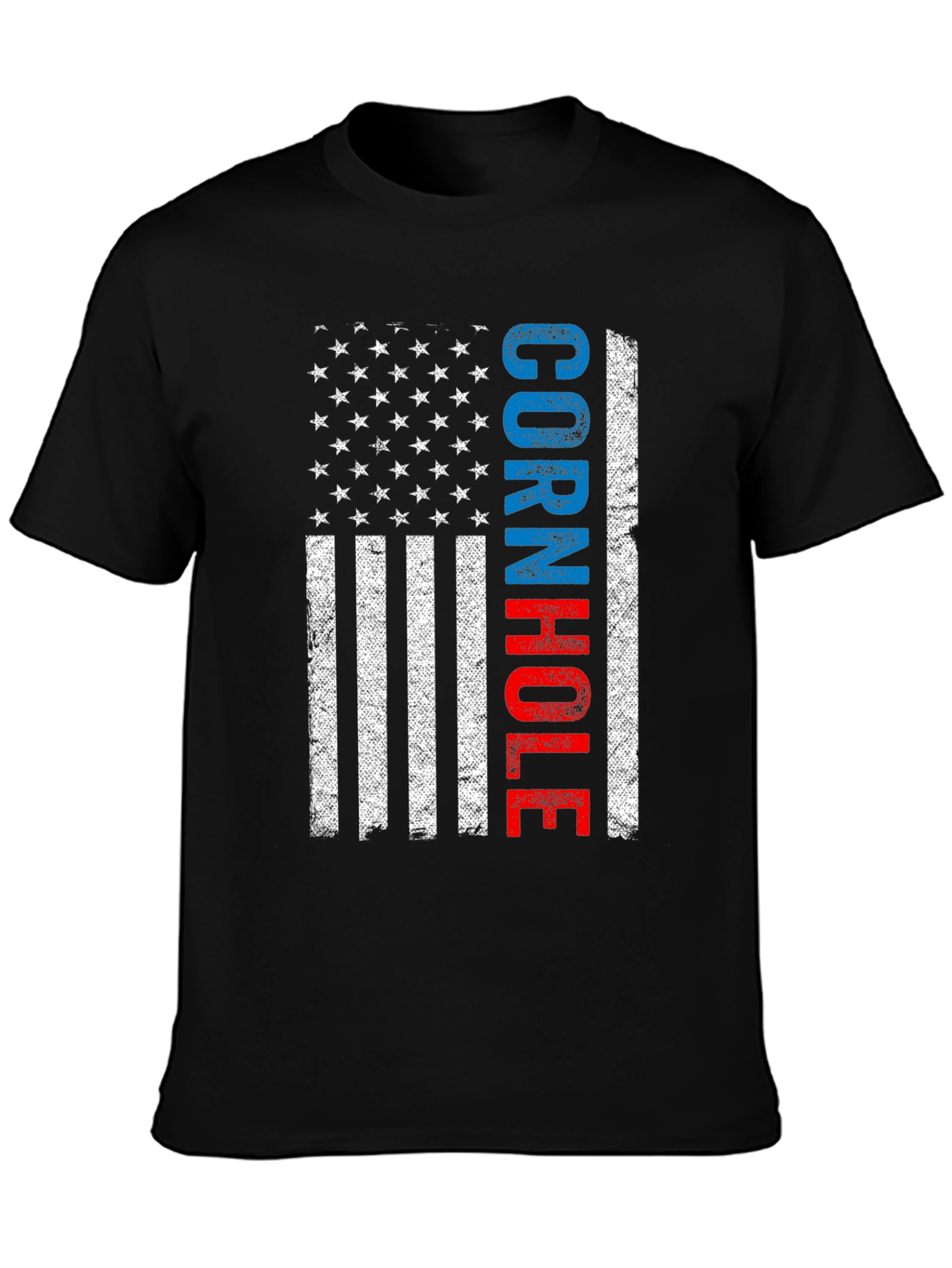 Cornhole American Flag Graphic T-Shirt