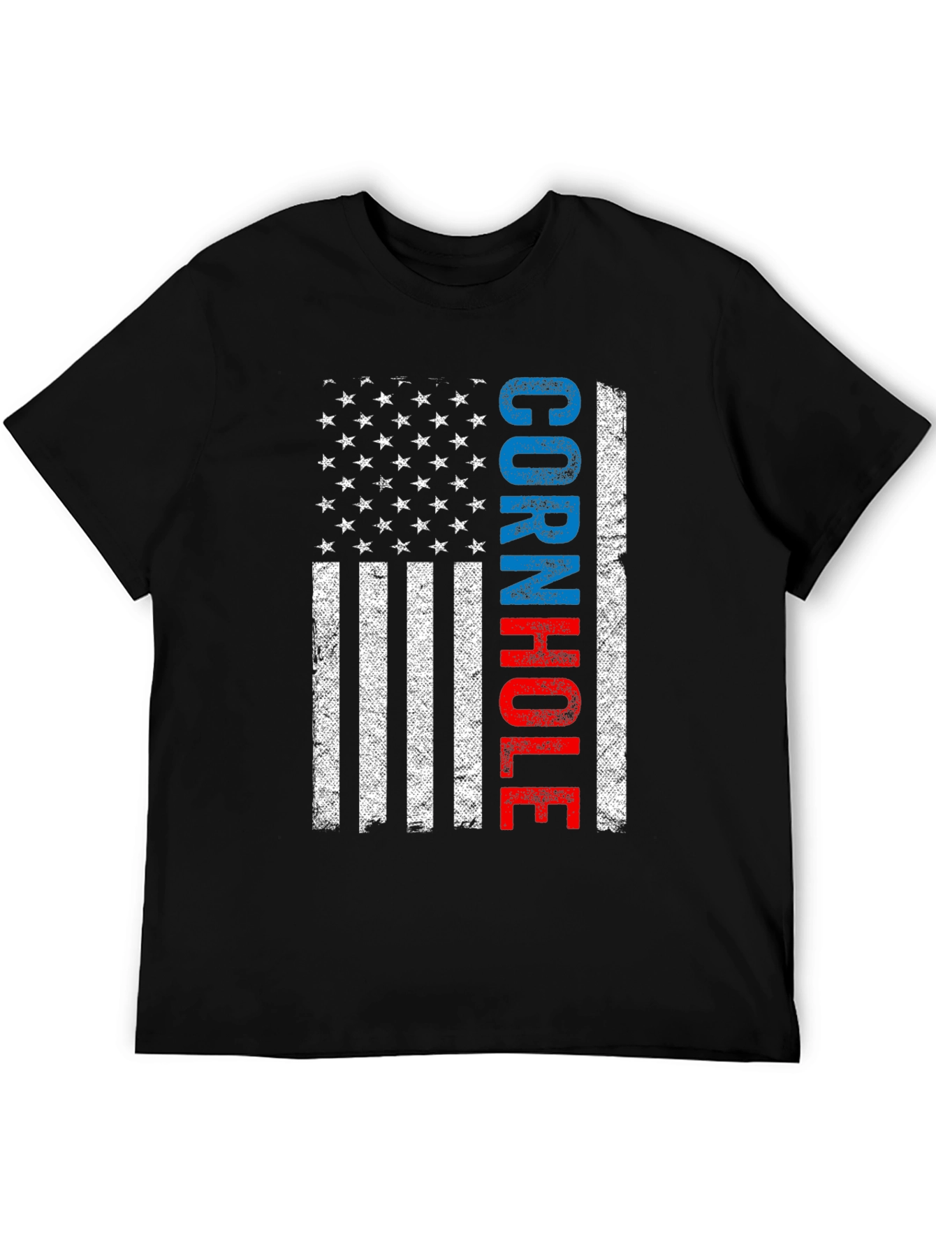 Cornhole American Flag Graphic T-Shirt
