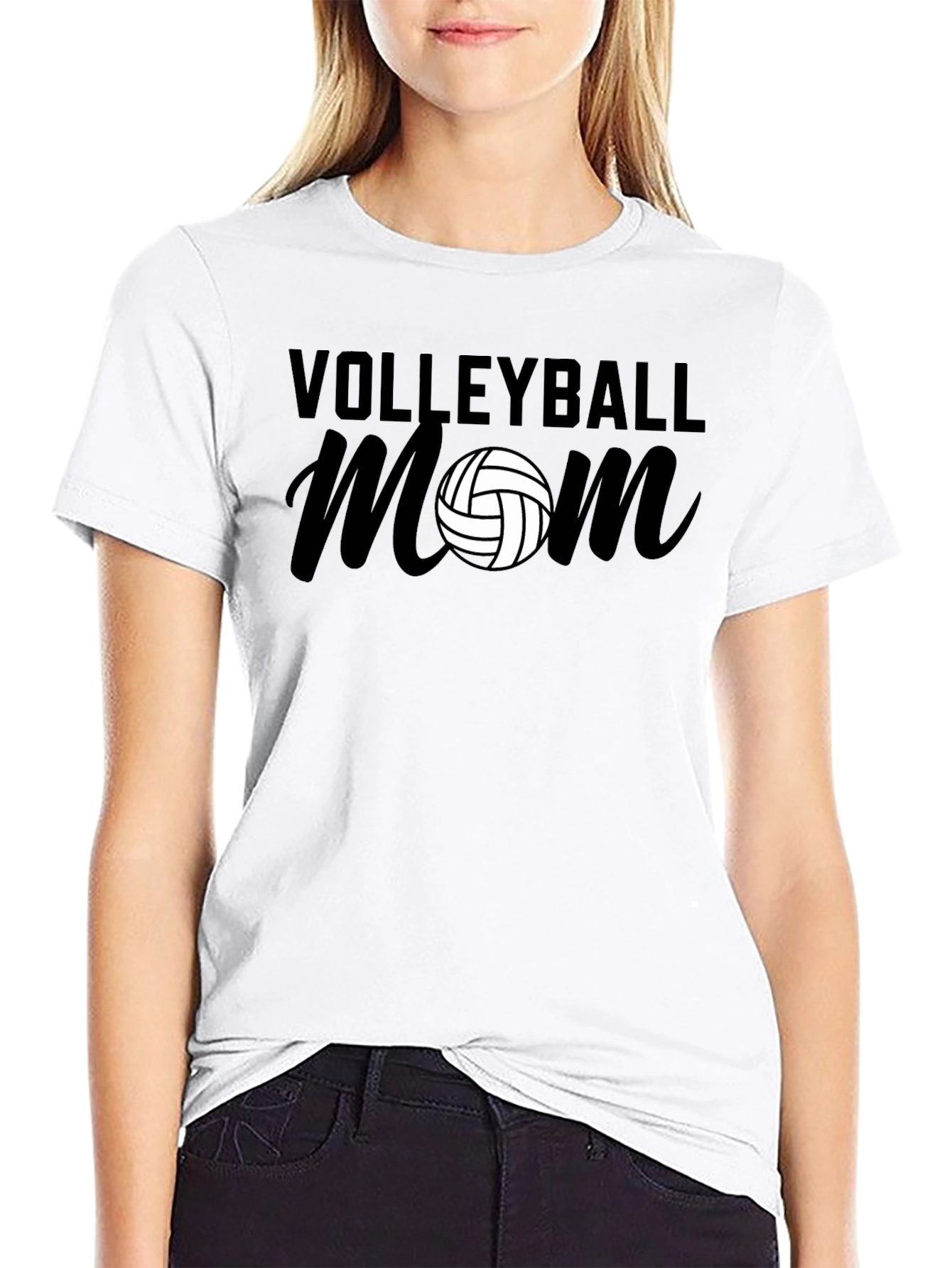 Volleyball Mom Graphic T-Shirt - Sporty Casual Tee