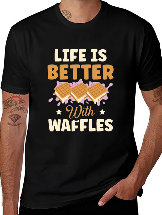 Life is Better with Waffles Graphic T-Shirt