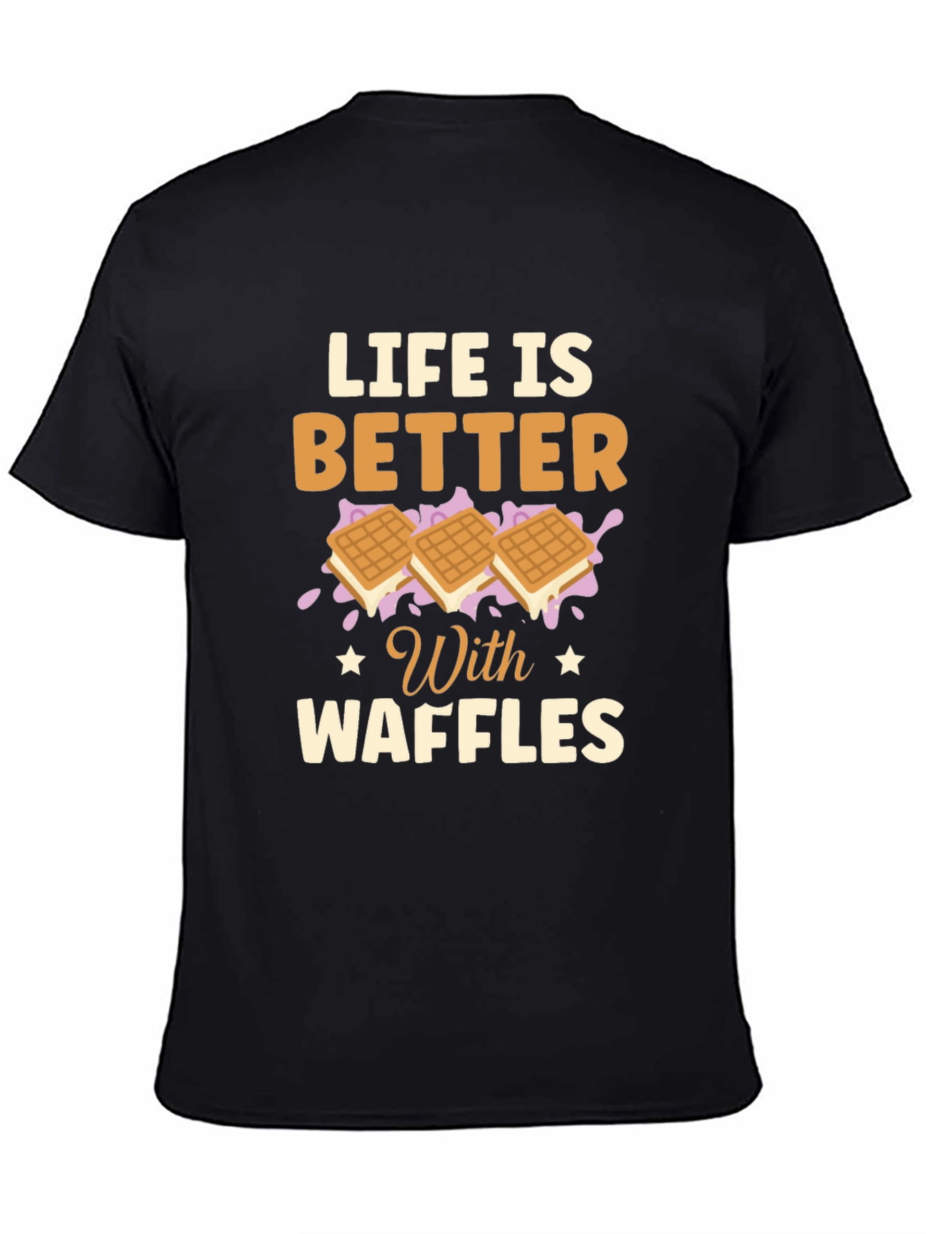 Life is Better with Waffles Graphic T-Shirt
