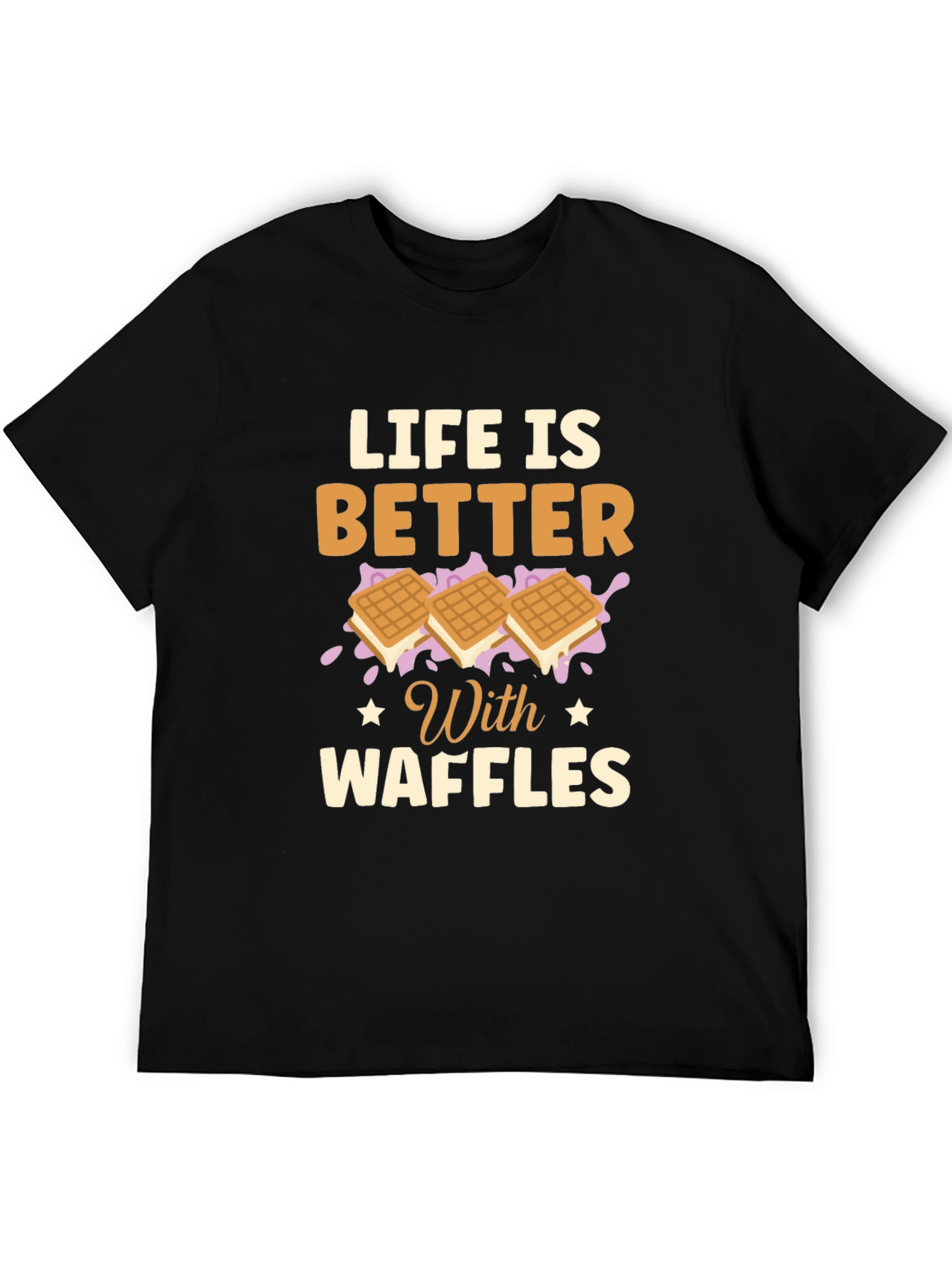 Life is Better with Waffles Graphic T-Shirt
