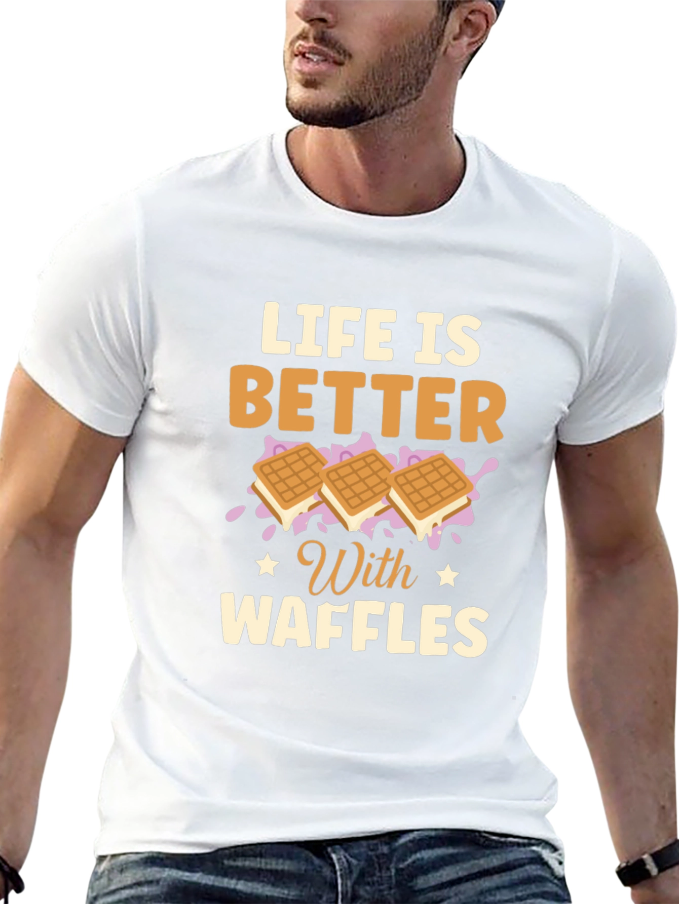 Life is Better with Waffles Graphic T-Shirt