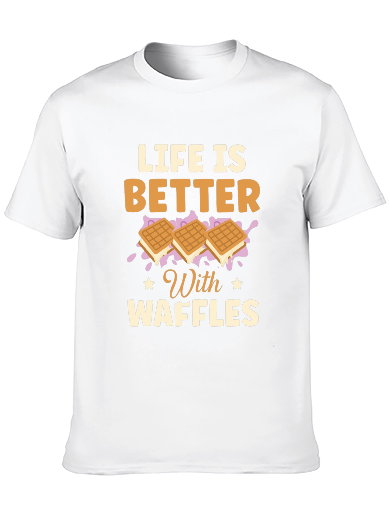 Life is Better with Waffles Graphic T-Shirt