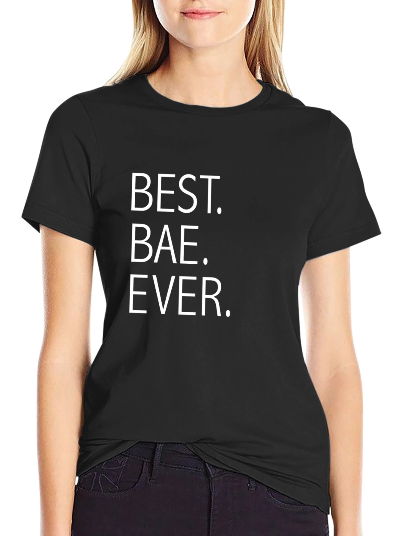 Best Bae Ever Black Graphic Tee Shirt