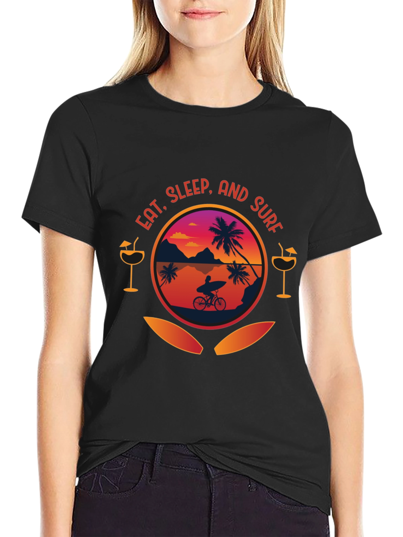 Eat Sleep Surf Graphic T-Shirt