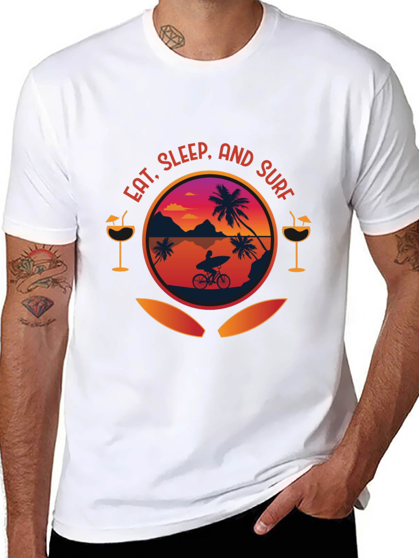 Eat Sleep Surf Graphic T-Shirt