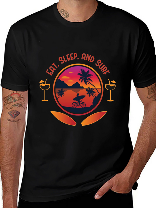 Eat Sleep Surf Graphic T-Shirt