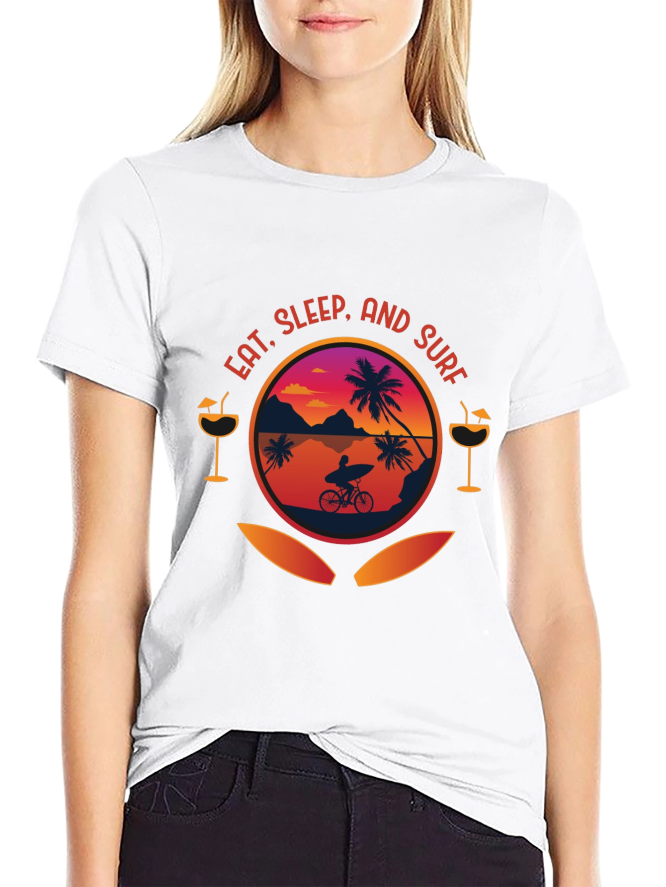 Eat Sleep Surf Graphic T-Shirt