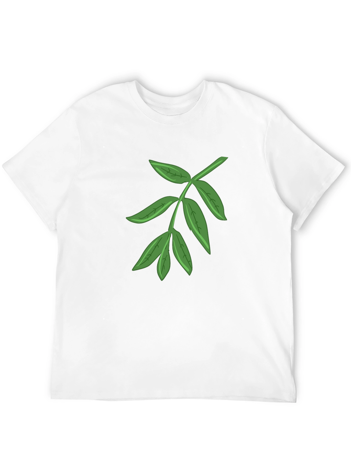 Leaf Graphic Black T-Shirt - Nature Inspired Design