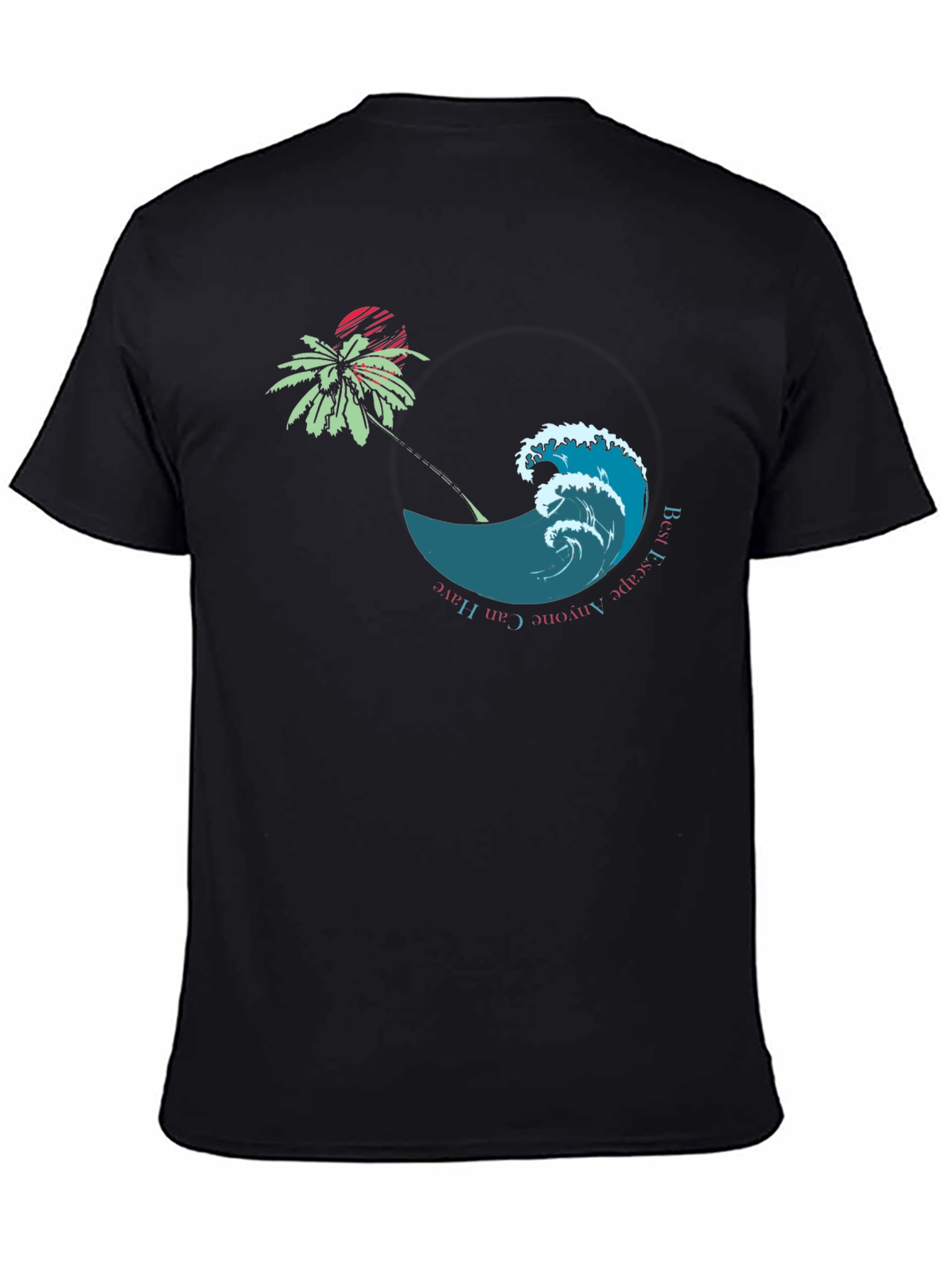 Tropical Wave Black T-Shirt