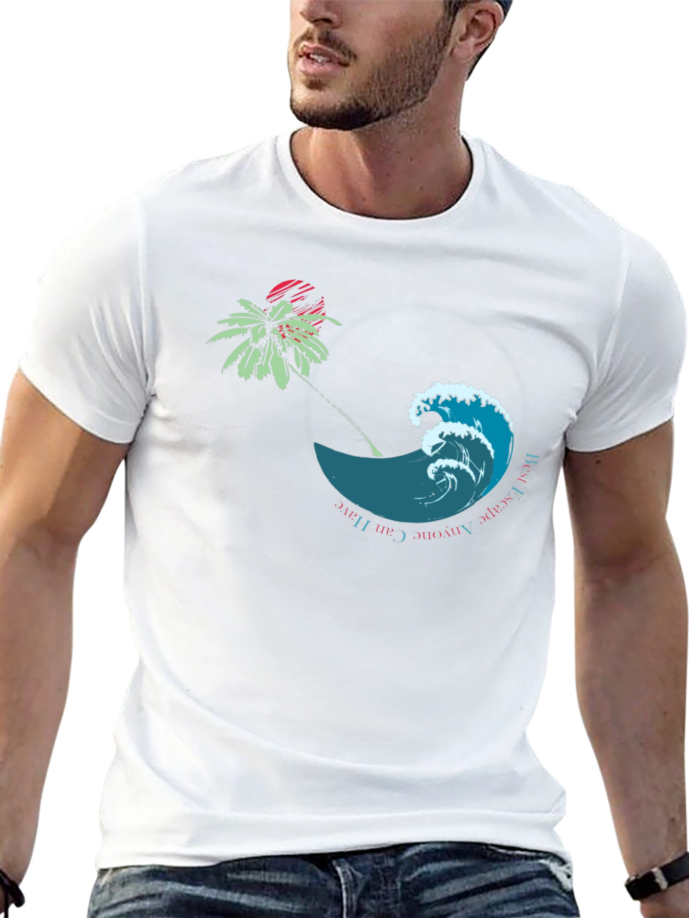 Tropical Wave Black T-Shirt