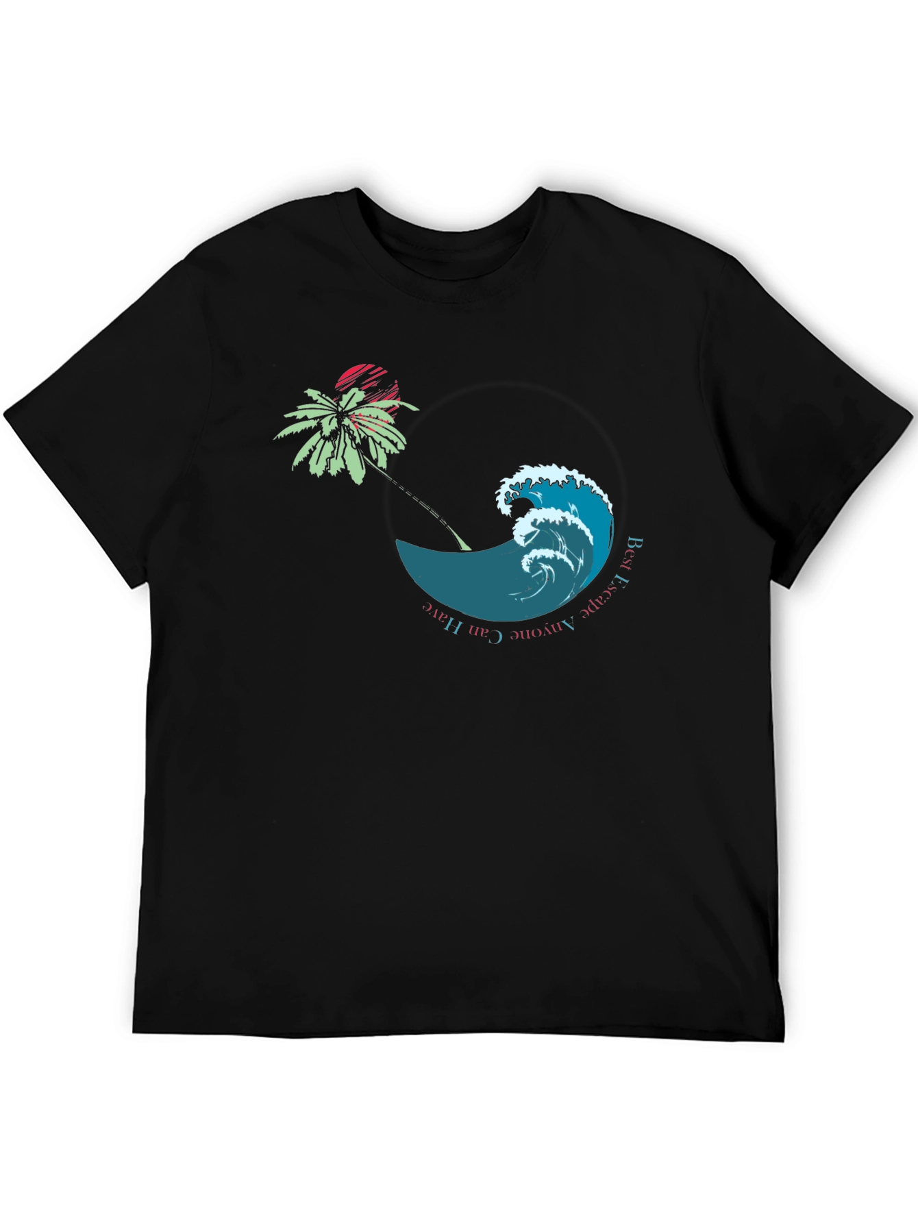 Tropical Wave Black T-Shirt
