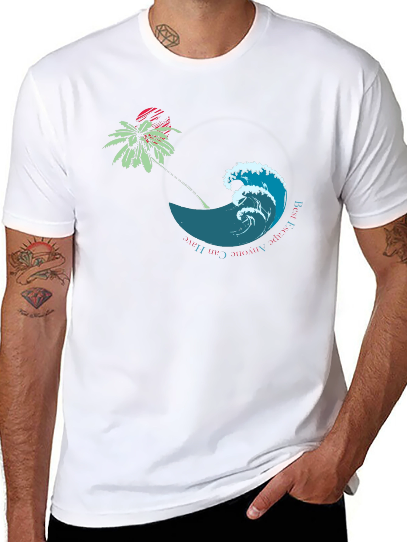 Tropical Wave Black T-Shirt