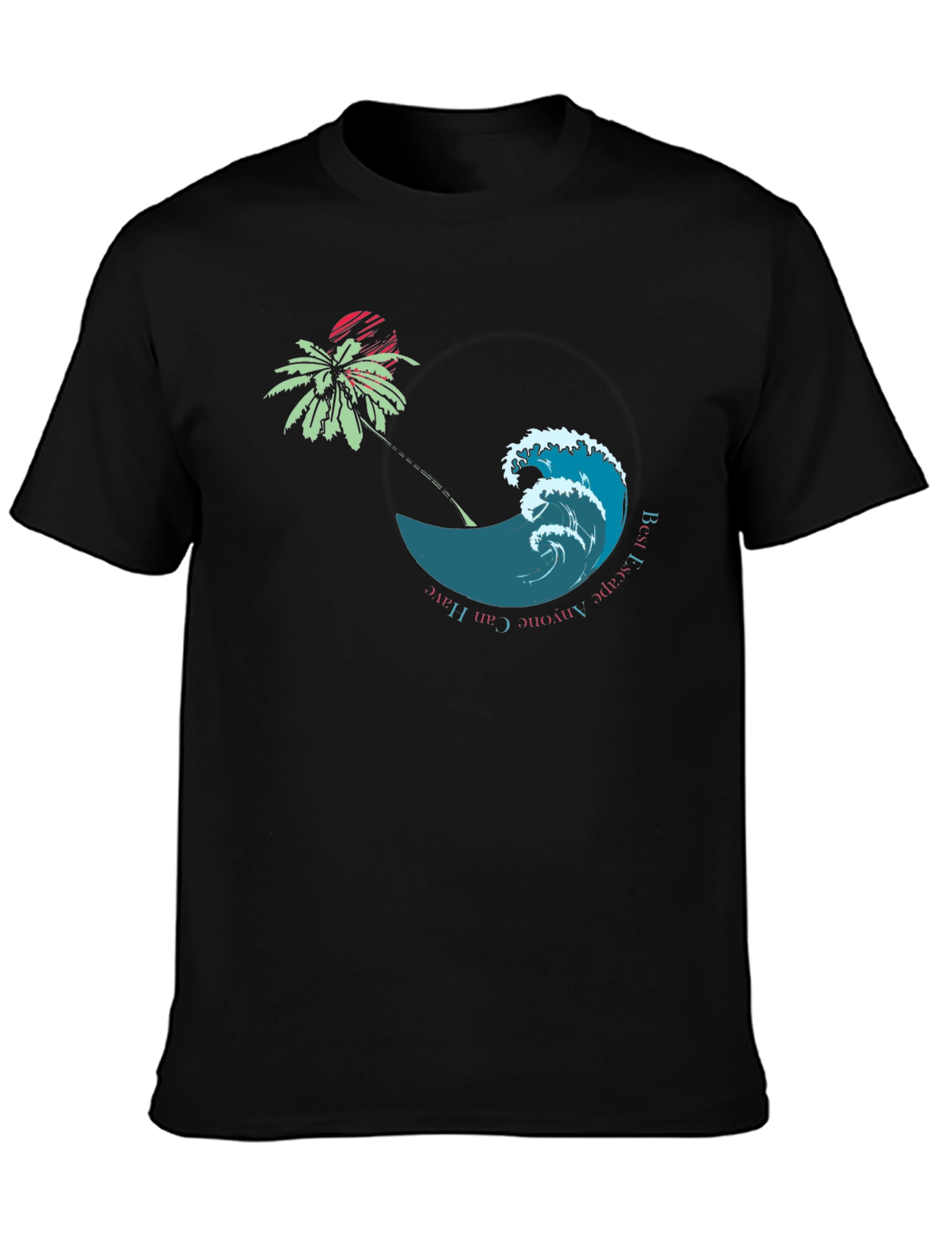 Tropical Wave Black T-Shirt