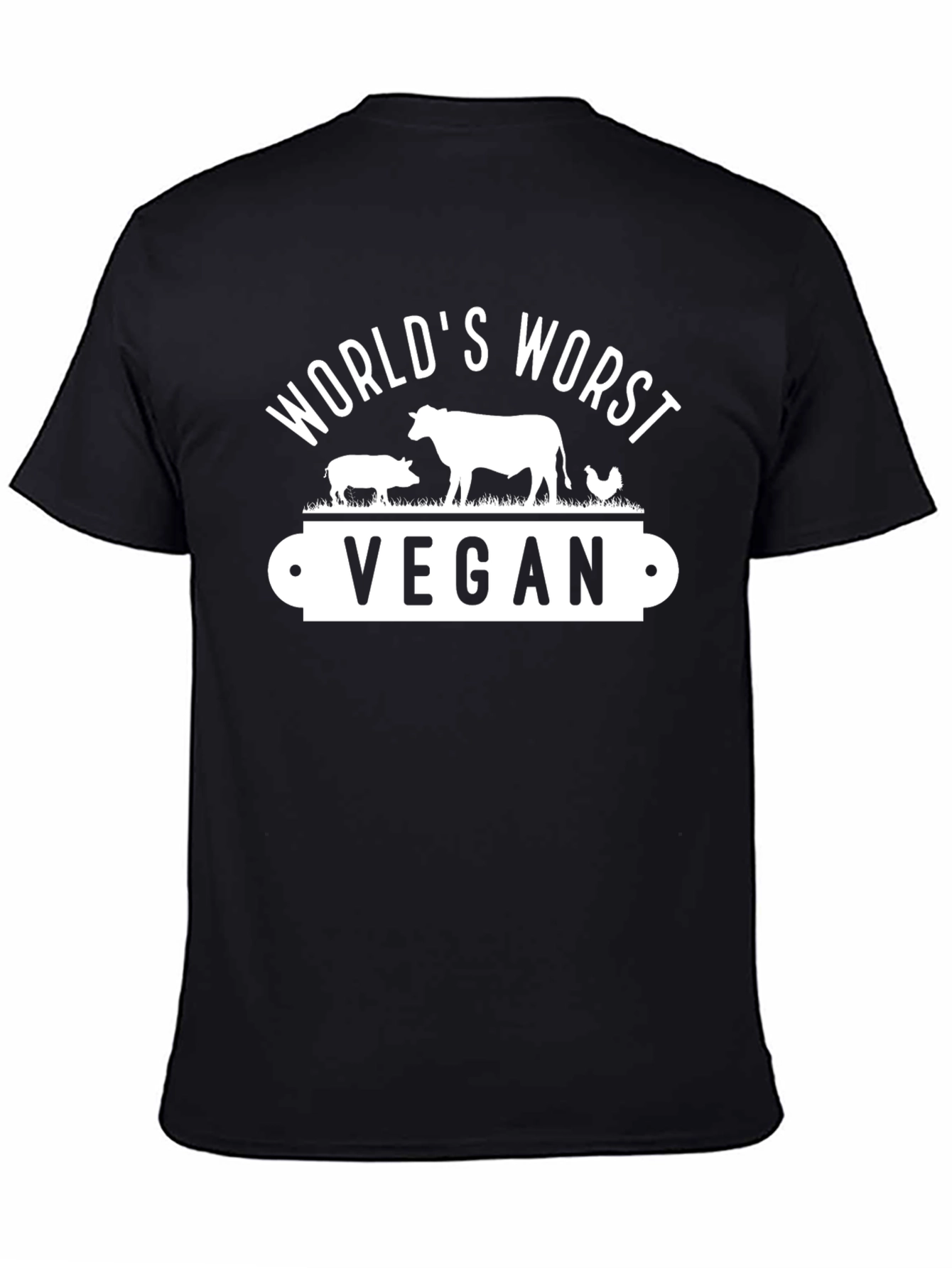 Worlds Worst Vegan Black T-Shirt