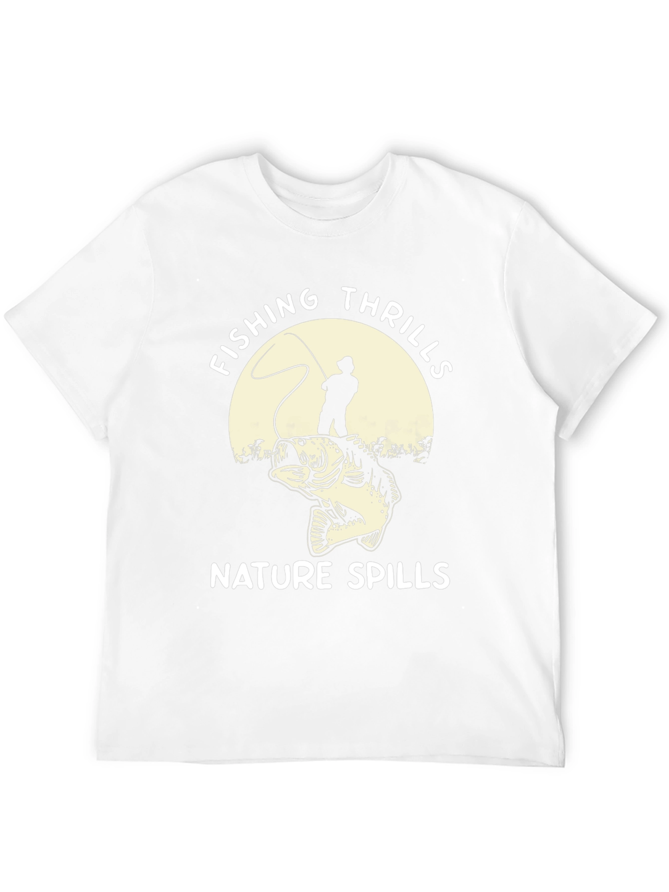 Fishing Thrills Nature Spills Graphic Tee