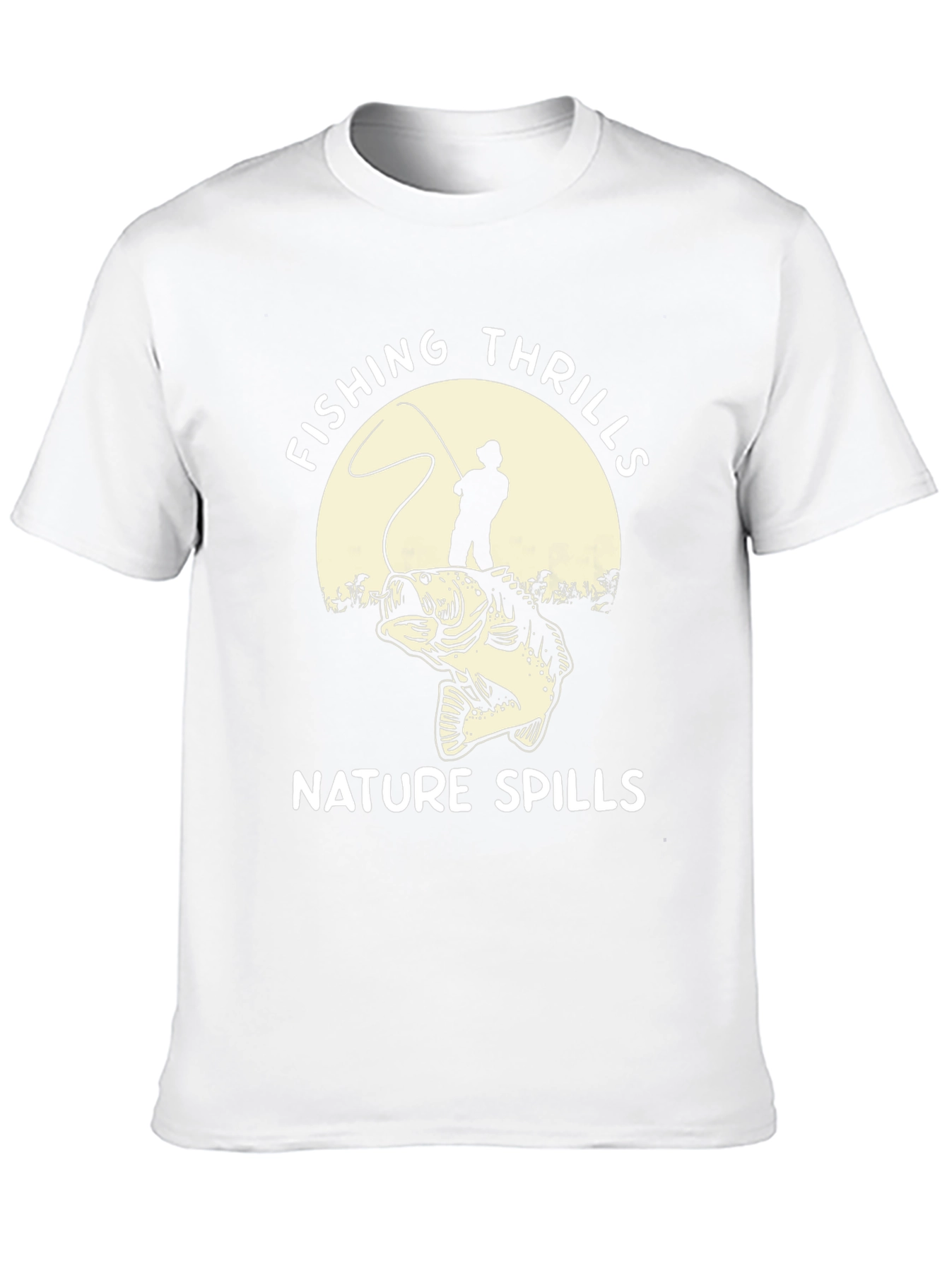 Fishing Thrills Nature Spills Graphic Tee