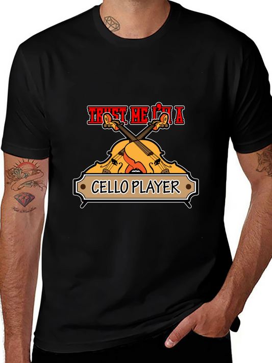 Trust Me Im A Cello Player Black T-Shirt