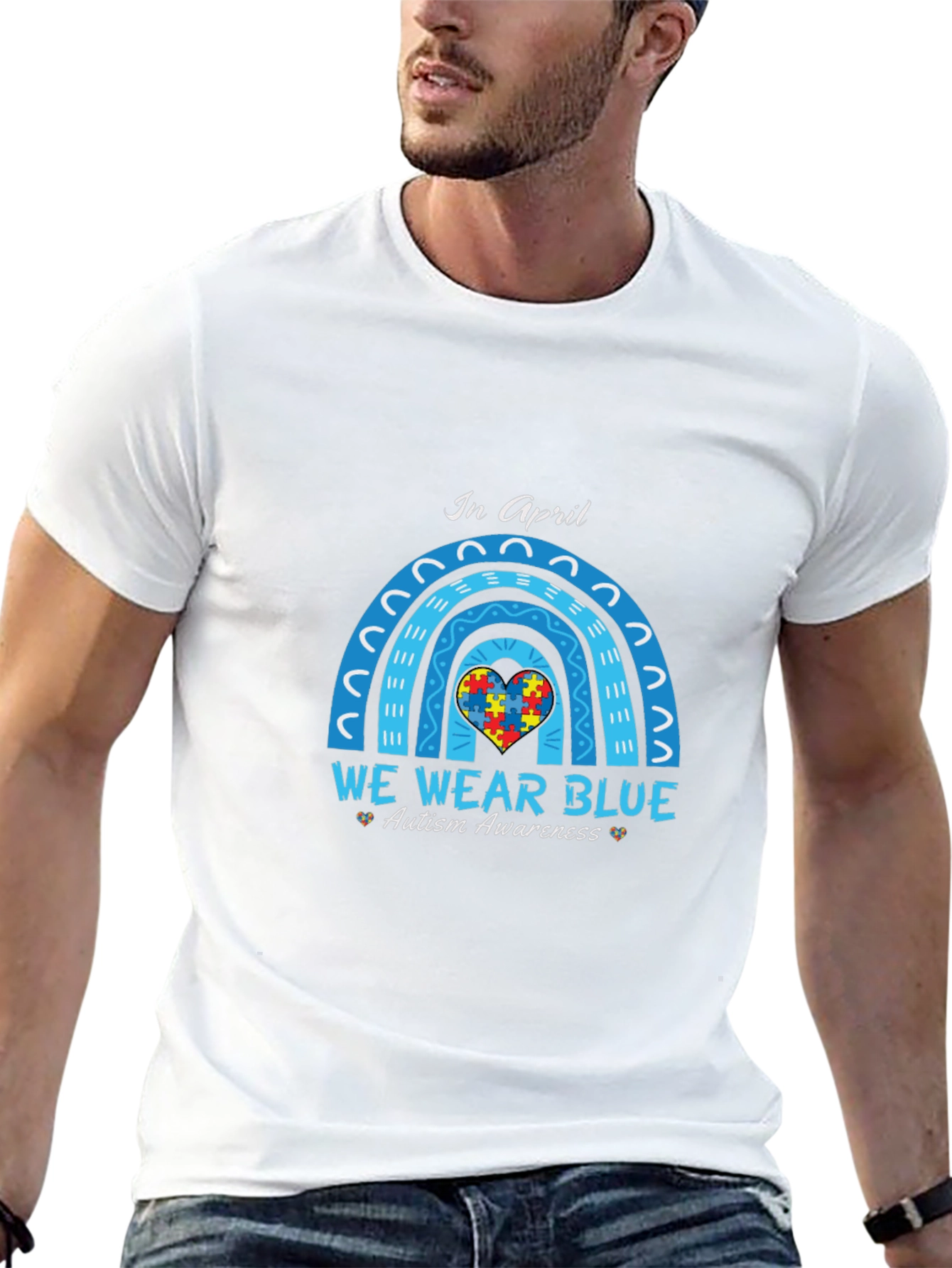 Autism Awareness T-Shirt - We Wear Blue in April