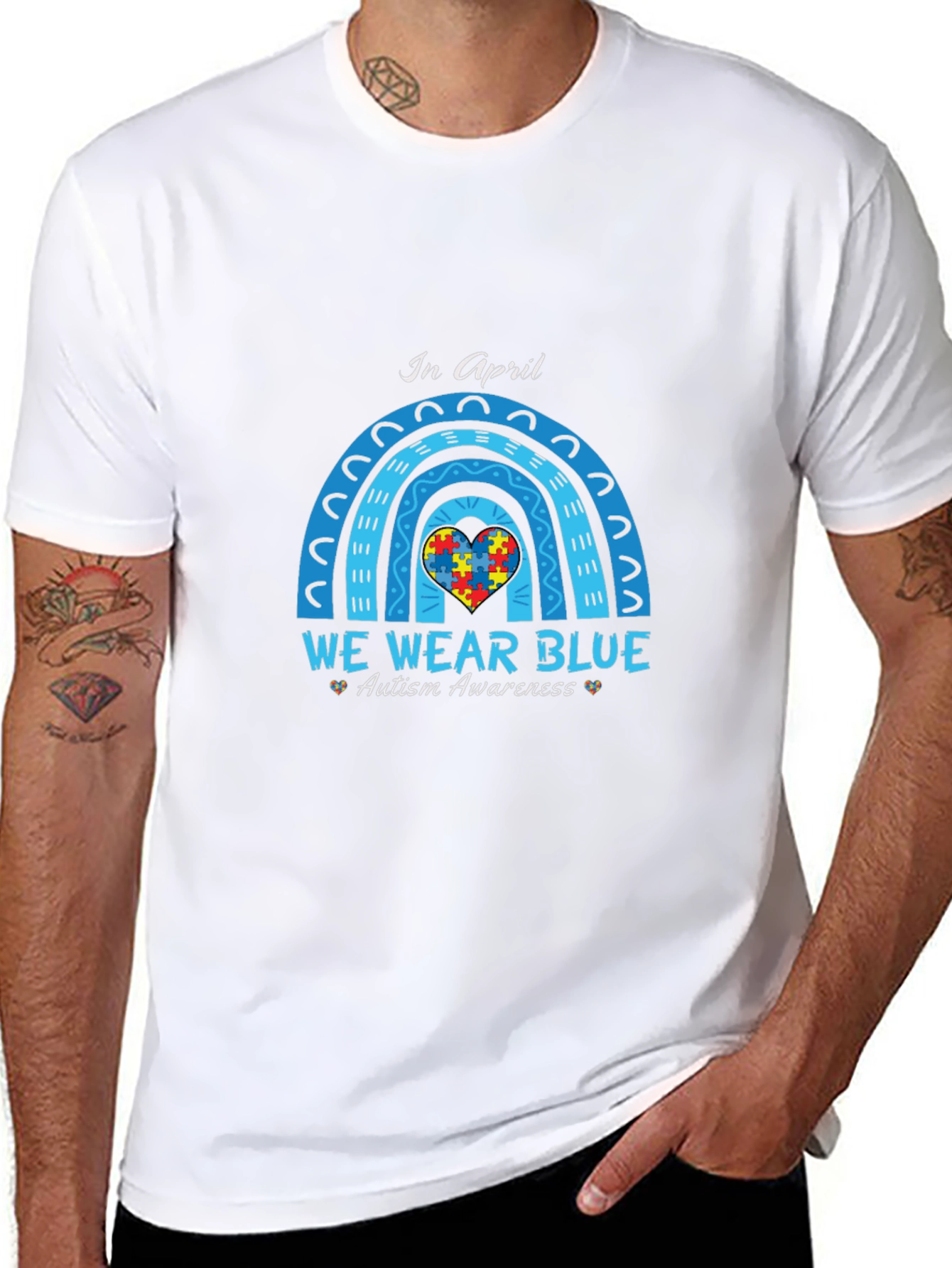 Autism Awareness T-Shirt - We Wear Blue in April