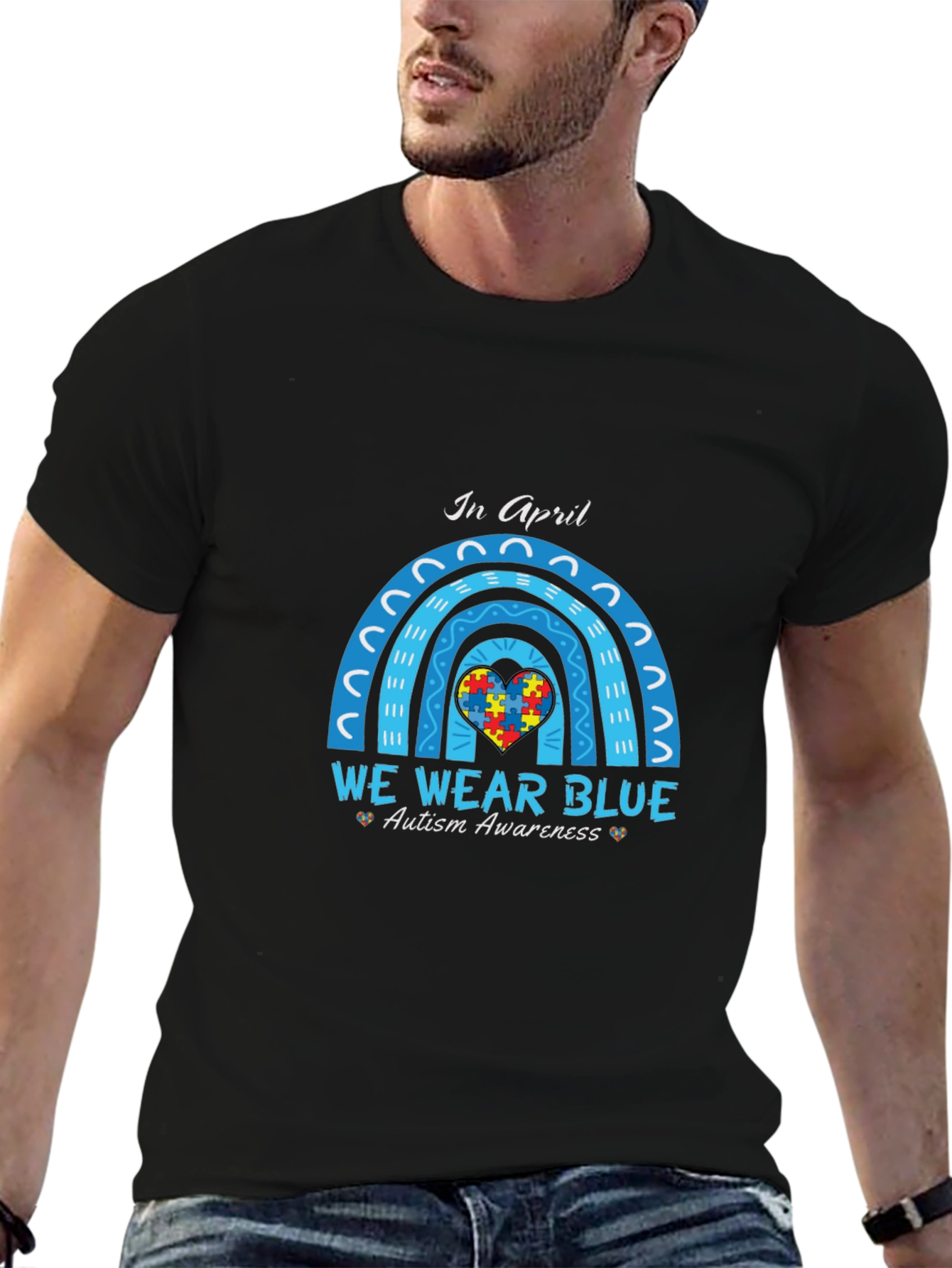 Autism Awareness T-Shirt - We Wear Blue in April