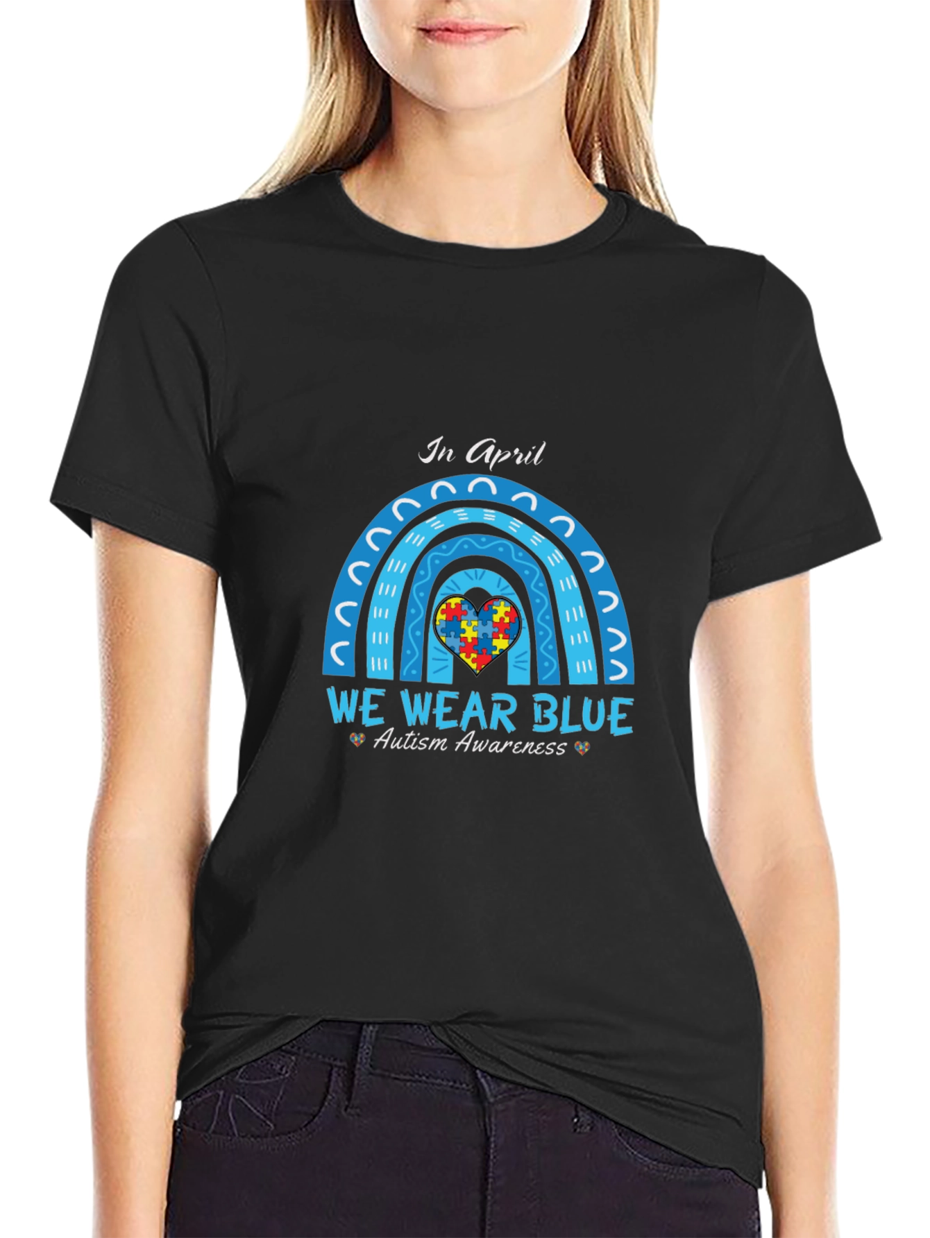 Autism Awareness T-Shirt - We Wear Blue in April