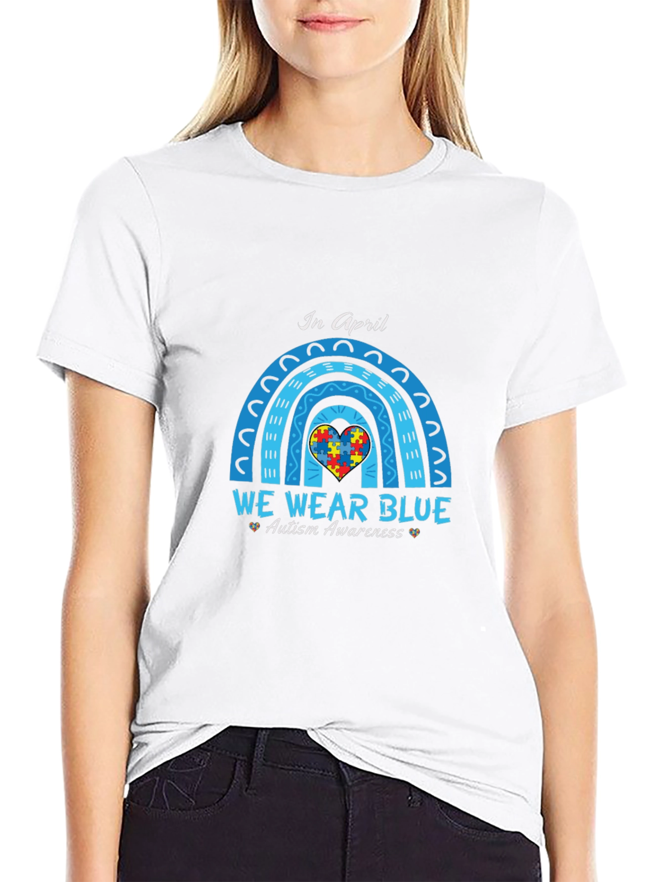 Autism Awareness T-Shirt - We Wear Blue in April