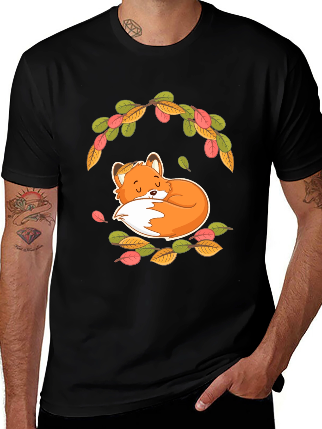 Cute Fox T-Shirt - Autumn Design