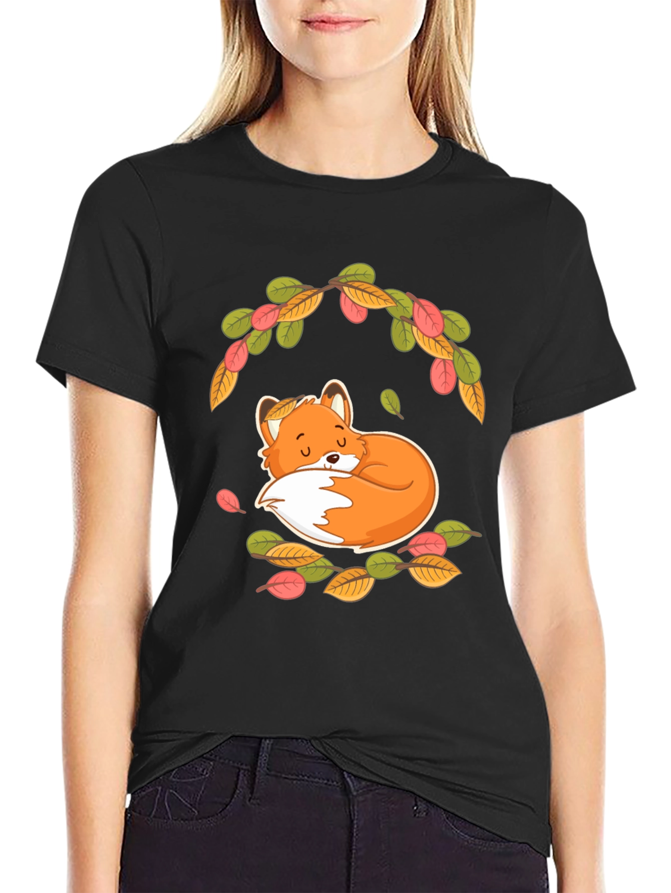 Cute Fox T-Shirt - Autumn Design