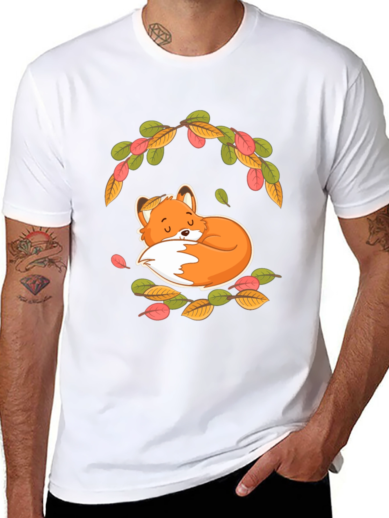Cute Fox T-Shirt - Autumn Design