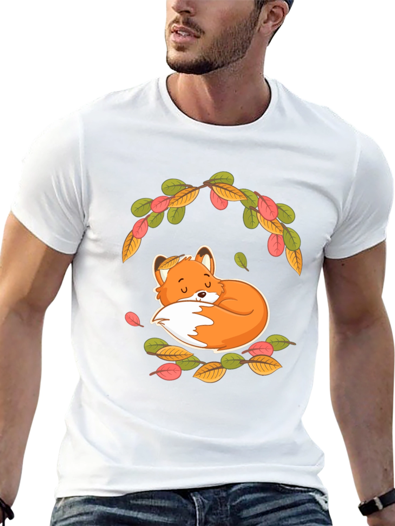 Cute Fox T-Shirt - Autumn Design