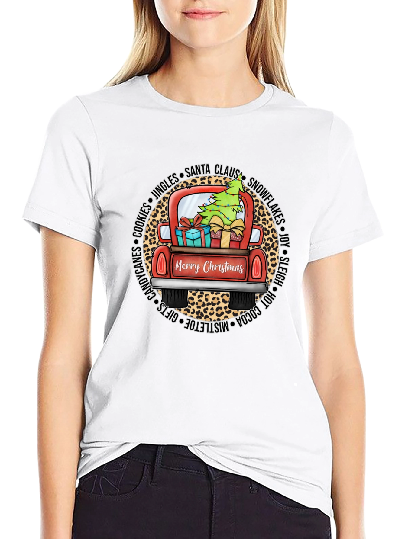 Merry Christmas Truck Graphic T-Shirt