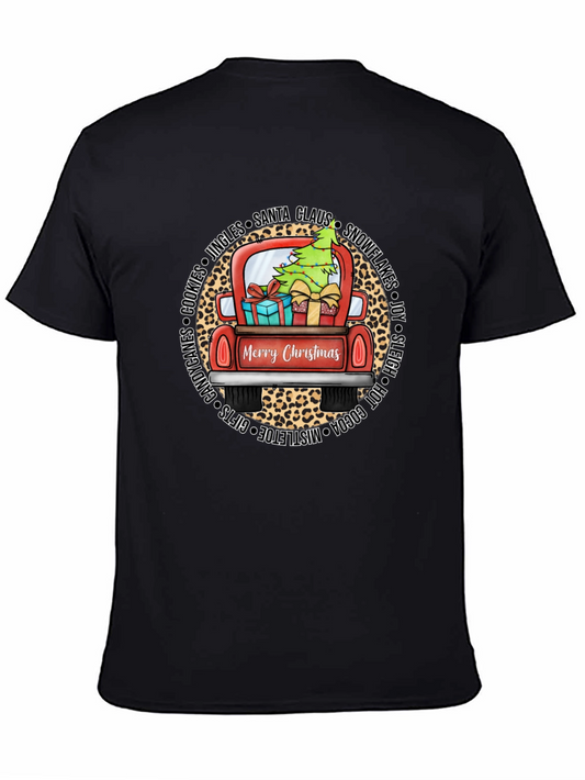 Merry Christmas Truck Graphic T-Shirt