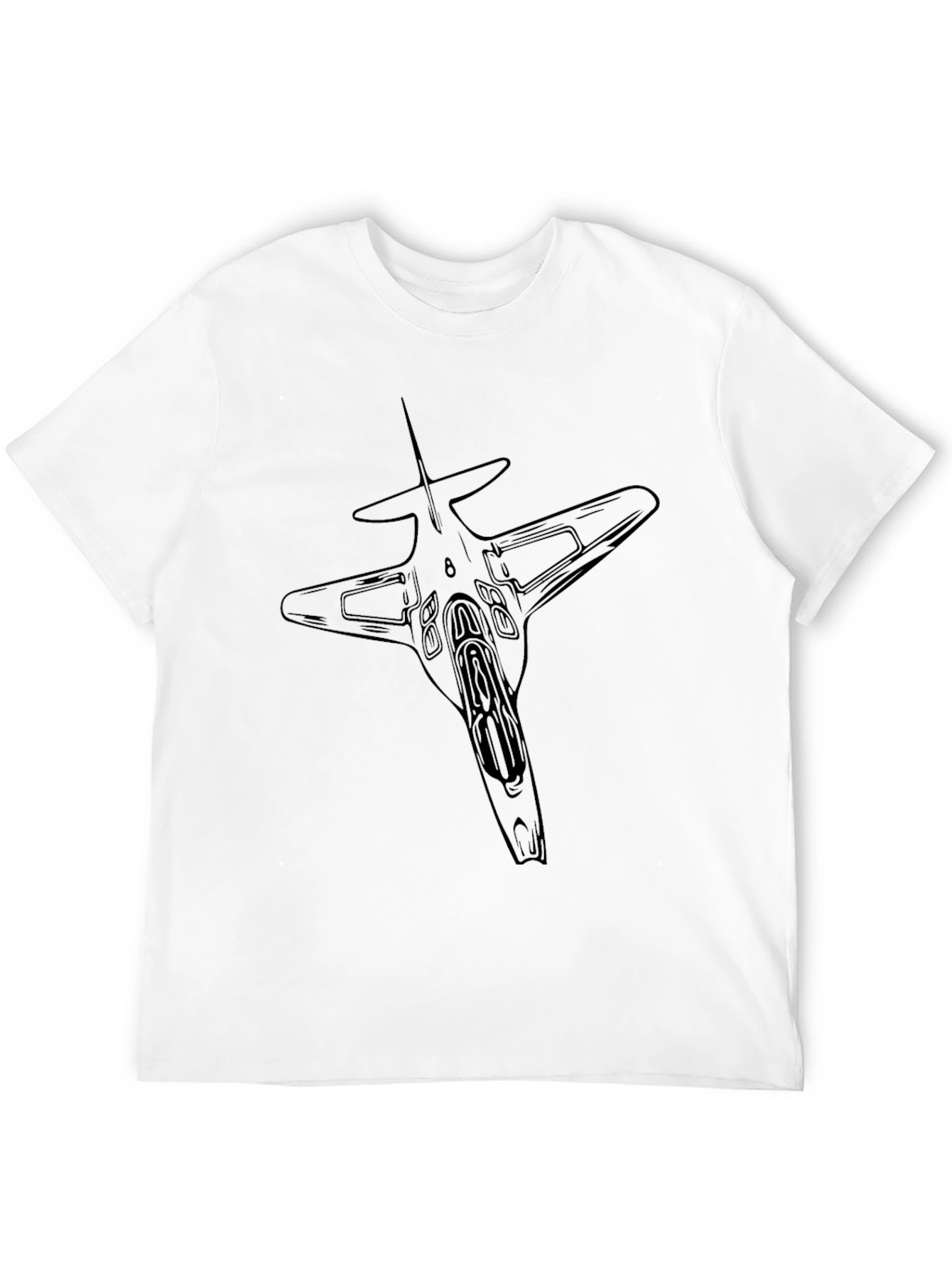 Jet Fighter Graphic Tee - Stylish Black T-Shirt