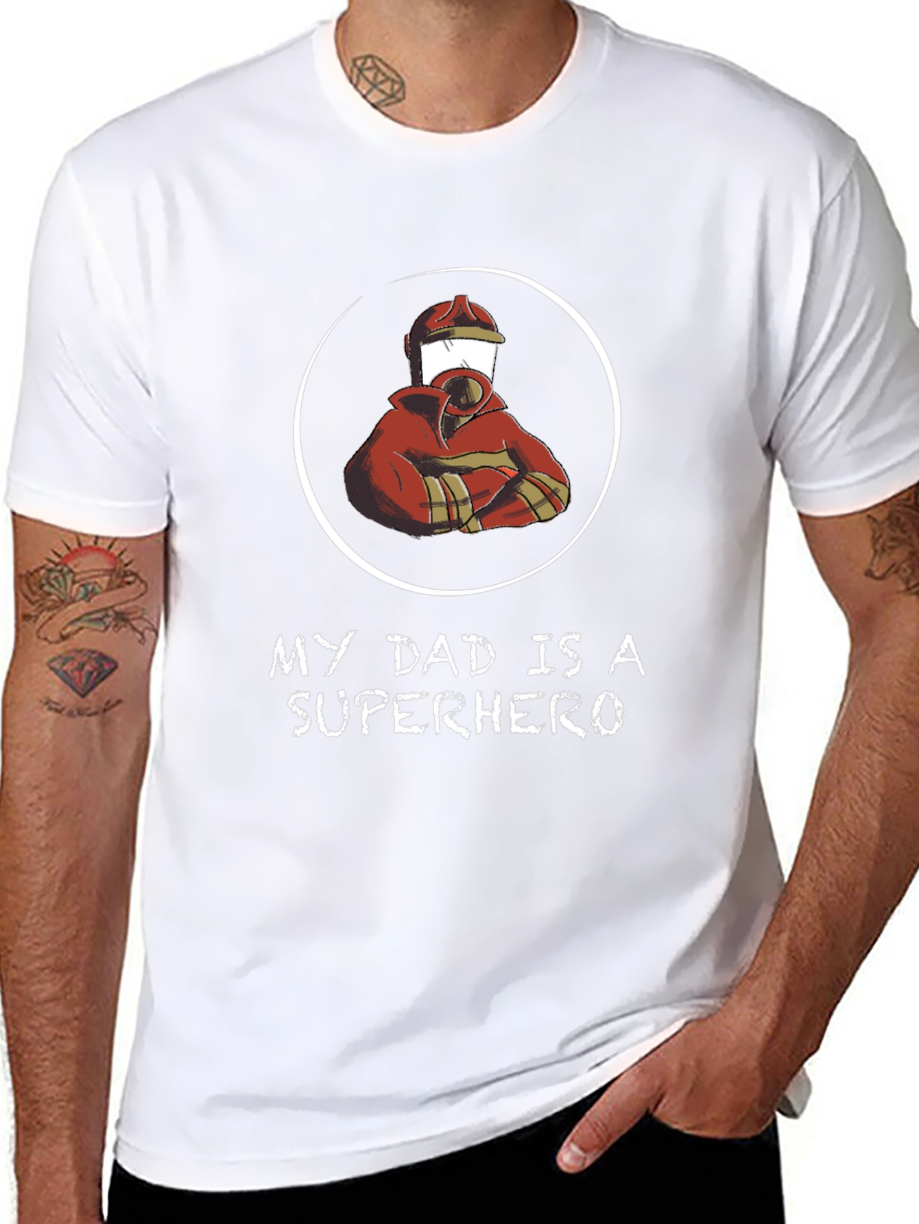 My Dad is a Superhero - Firefighter T-Shirt