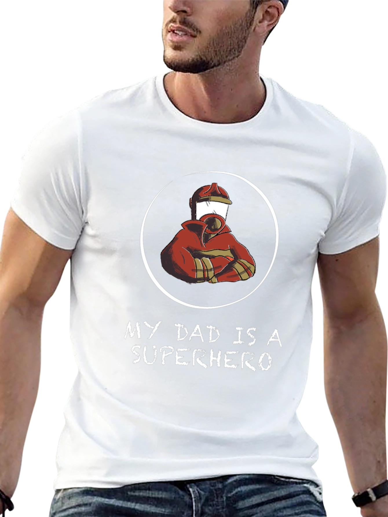 My Dad is a Superhero - Firefighter T-Shirt
