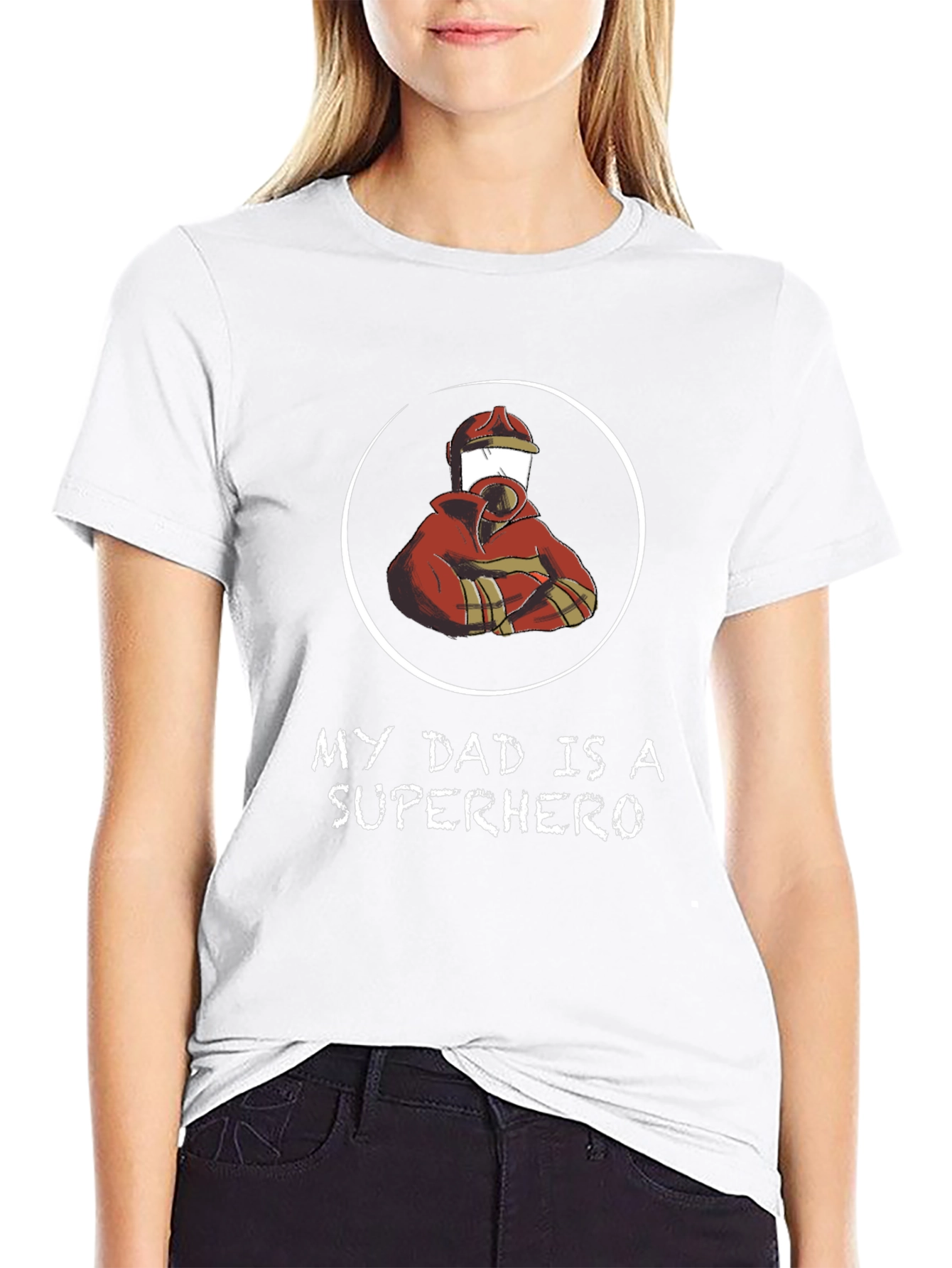 My Dad is a Superhero - Firefighter T-Shirt