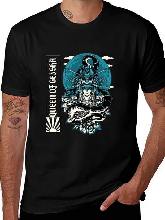 Queen Geisha Snake Graphic Tee